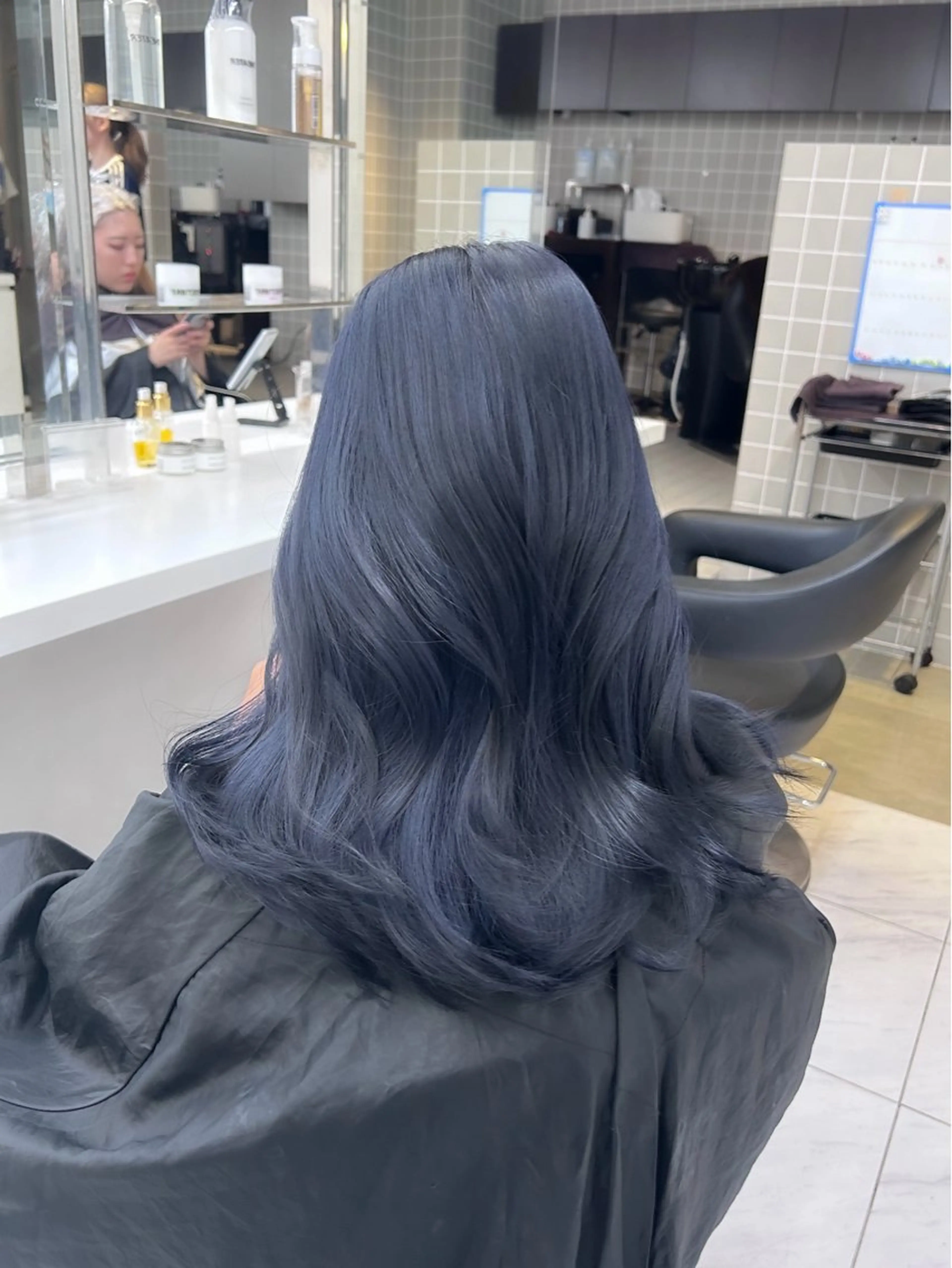 ロング カラー パーマ ヘアアレンジ メンズ キッズ ブリーチなしカラー/ ブラウン/レイヤーのヘアスタイル