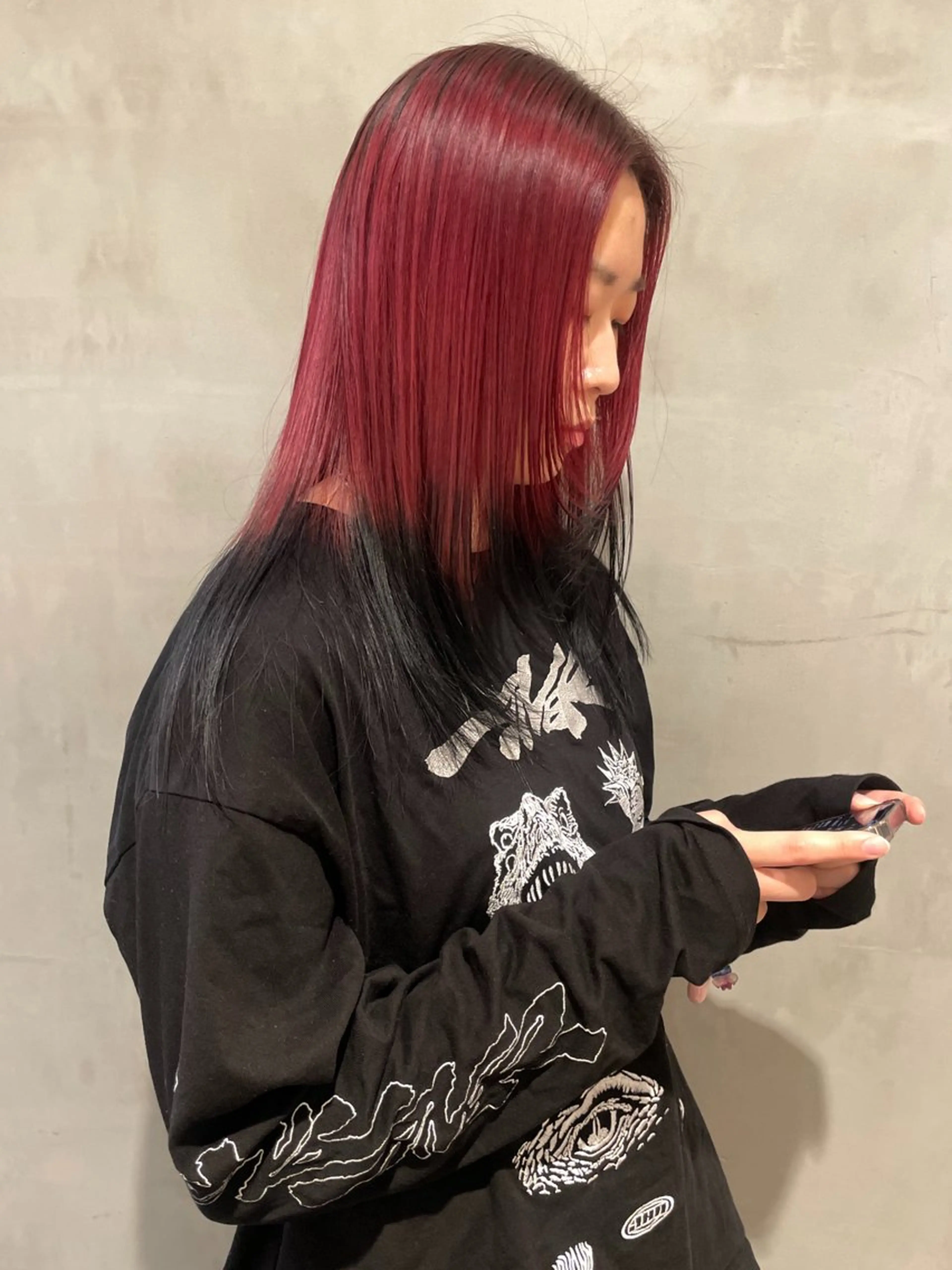 セミロング カラー ヘアカラー ブリーチ✧︎デザイン ゆうのヘアスタイル