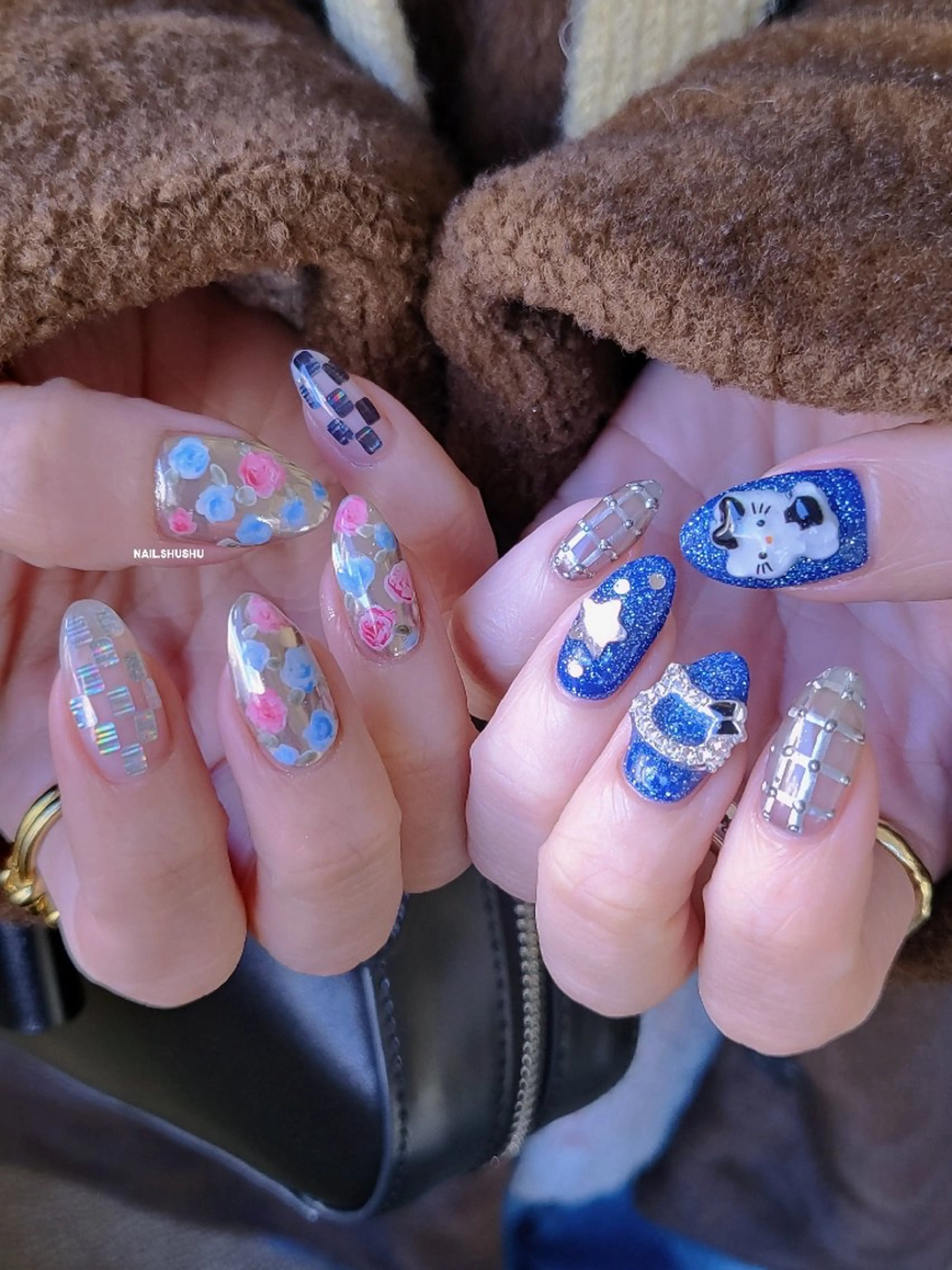 ネイル ハンドネイル 3dパーツ/流行り 👧shushu❤️のネイルデザイン