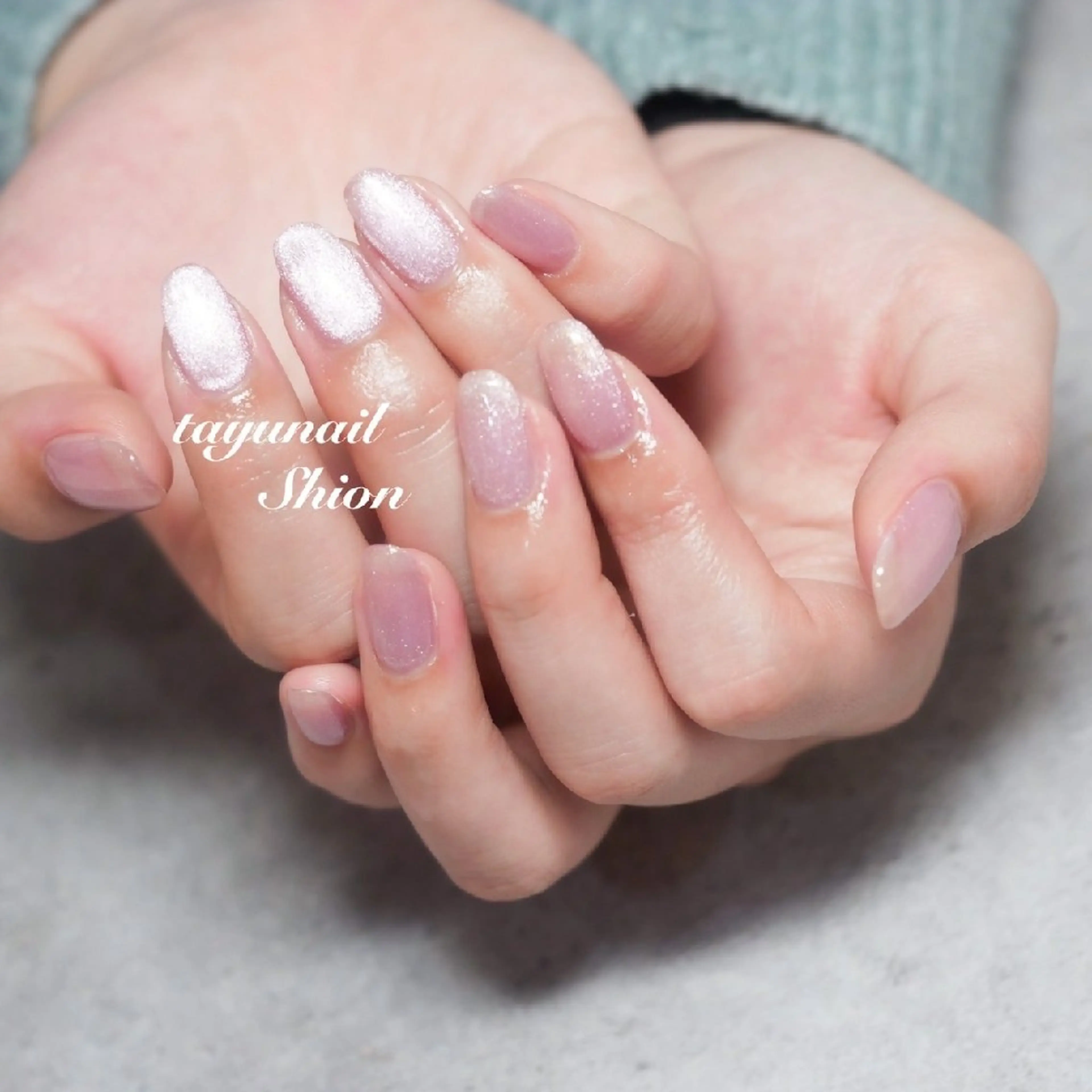 ネイル ジェルネイル キラキラネイル マグネットネイル パラジェル シンプルネイル ネイルサロン・ネイルスクール　たゆnail所属・ネイルサロン 【たゆnail】のネイルデザイン