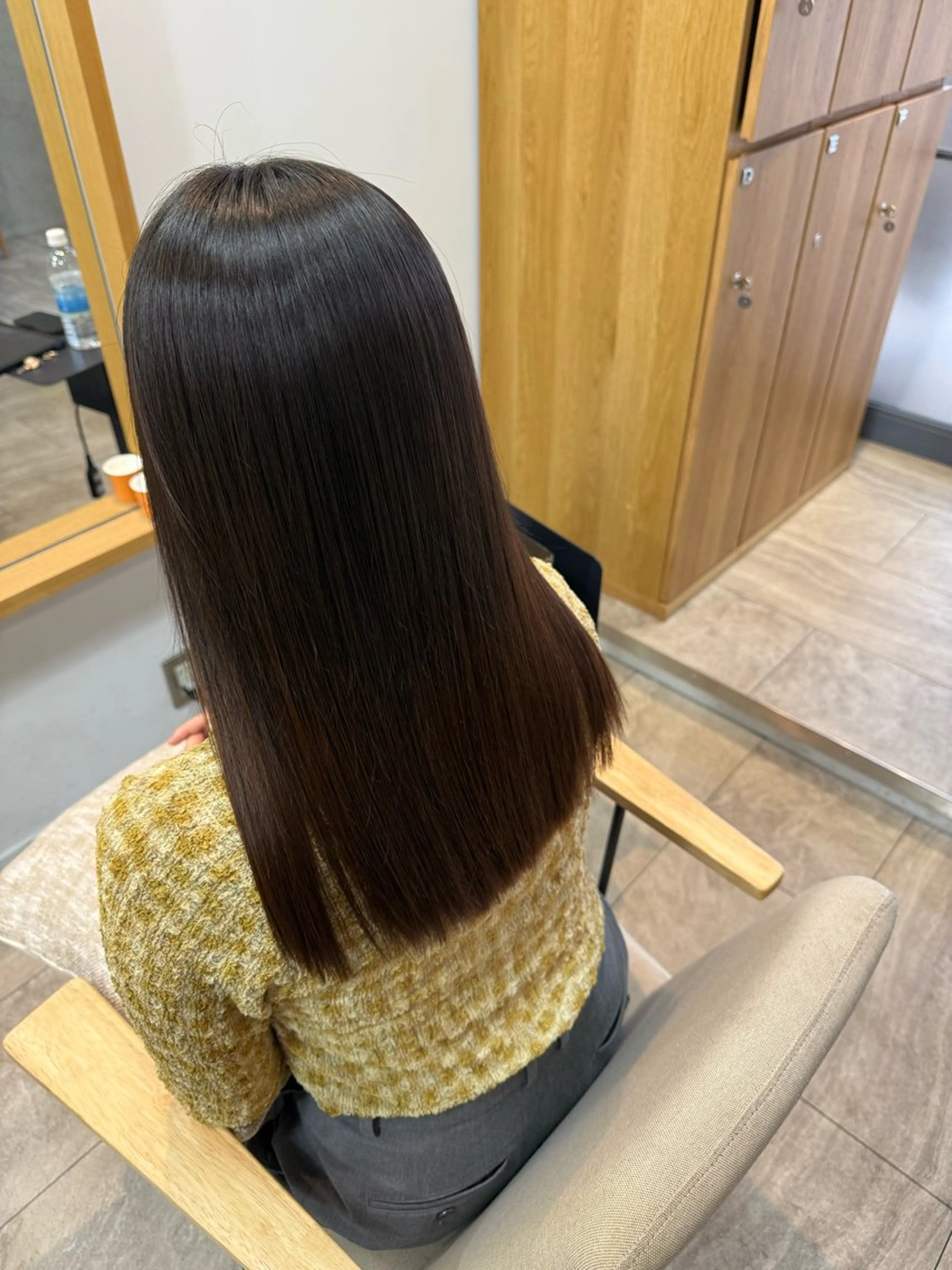 ロング カット 縮毛矯正 沢登 穂乃香のヘアスタイル