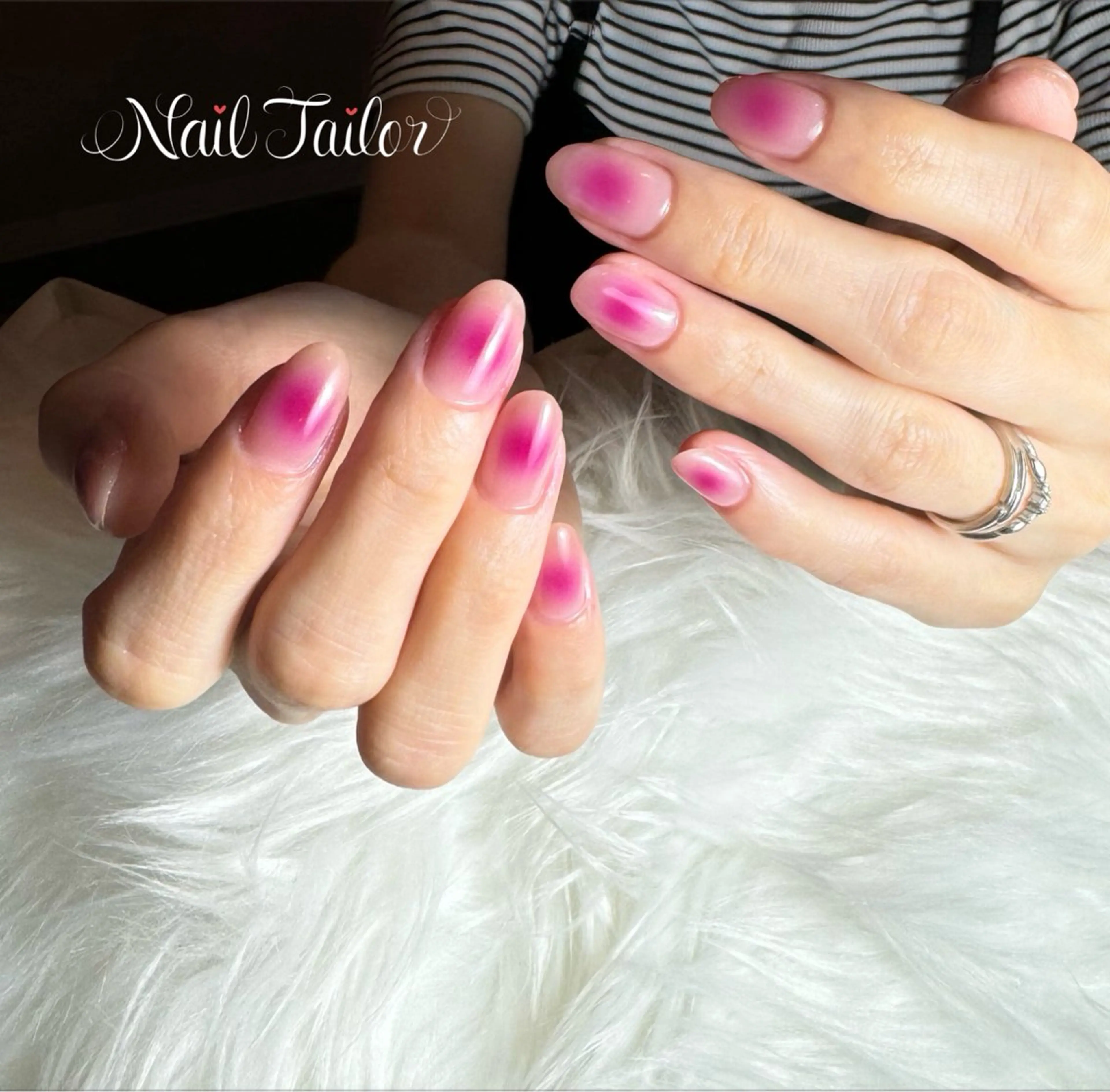 ネイル チークネイル オフィスネイル ワンカラーネイル ピンク ピンクベージュ ハンドネイル NailTailor ネイルテイラーのネイルデザイン
