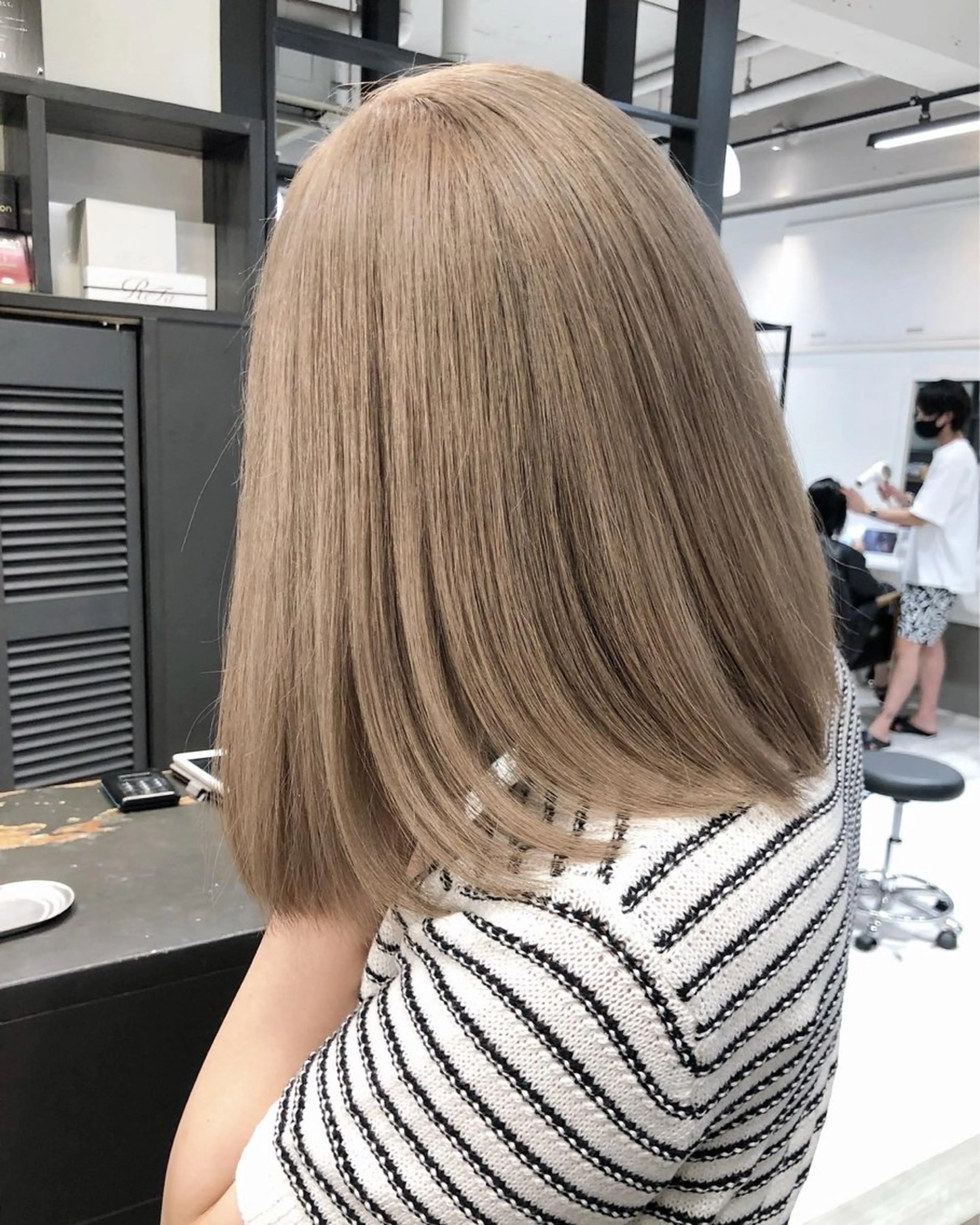 ミディアム カラー ヘアカラー トリートメント Gisel エリナのヘアスタイル