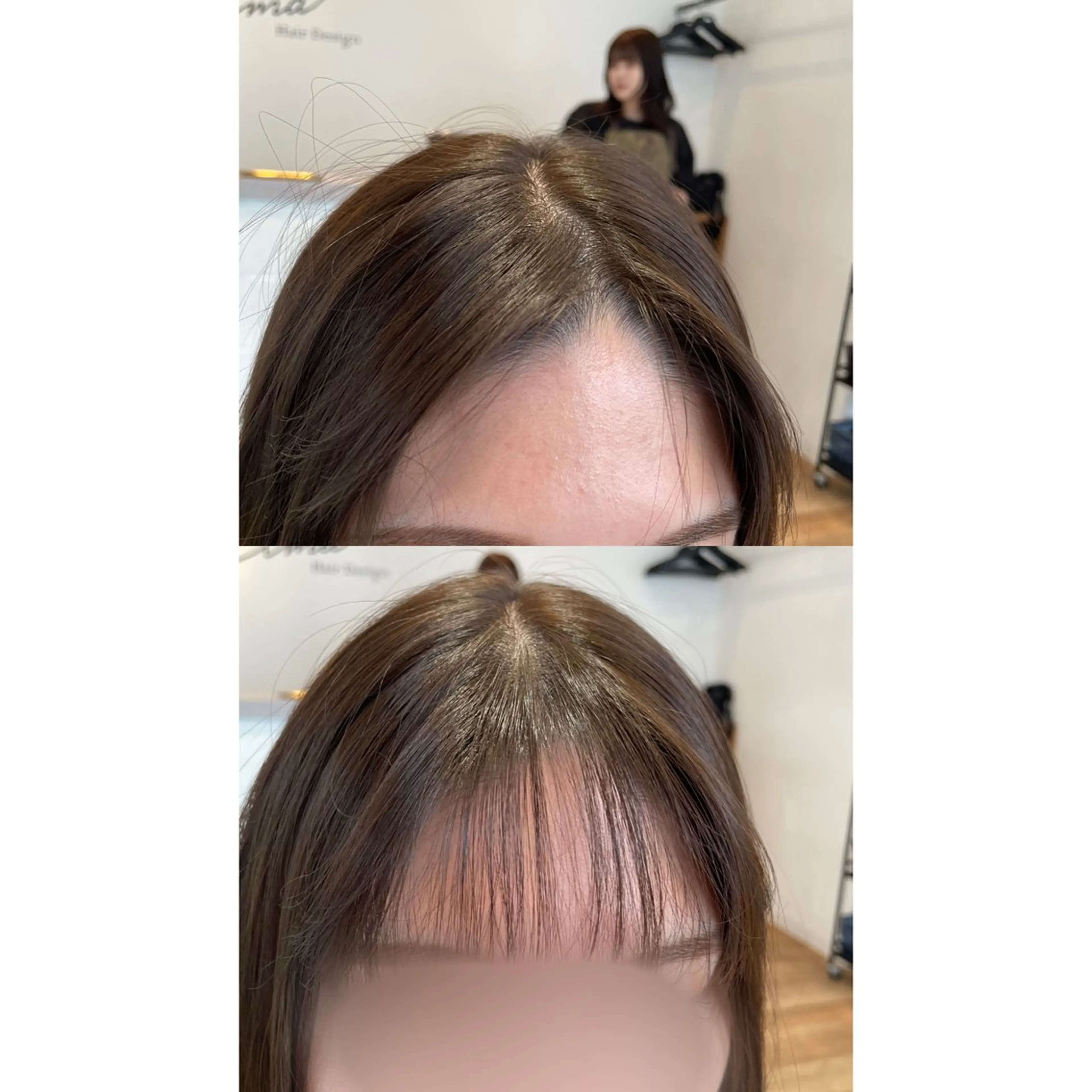前髪カット+クロスパーマの写真