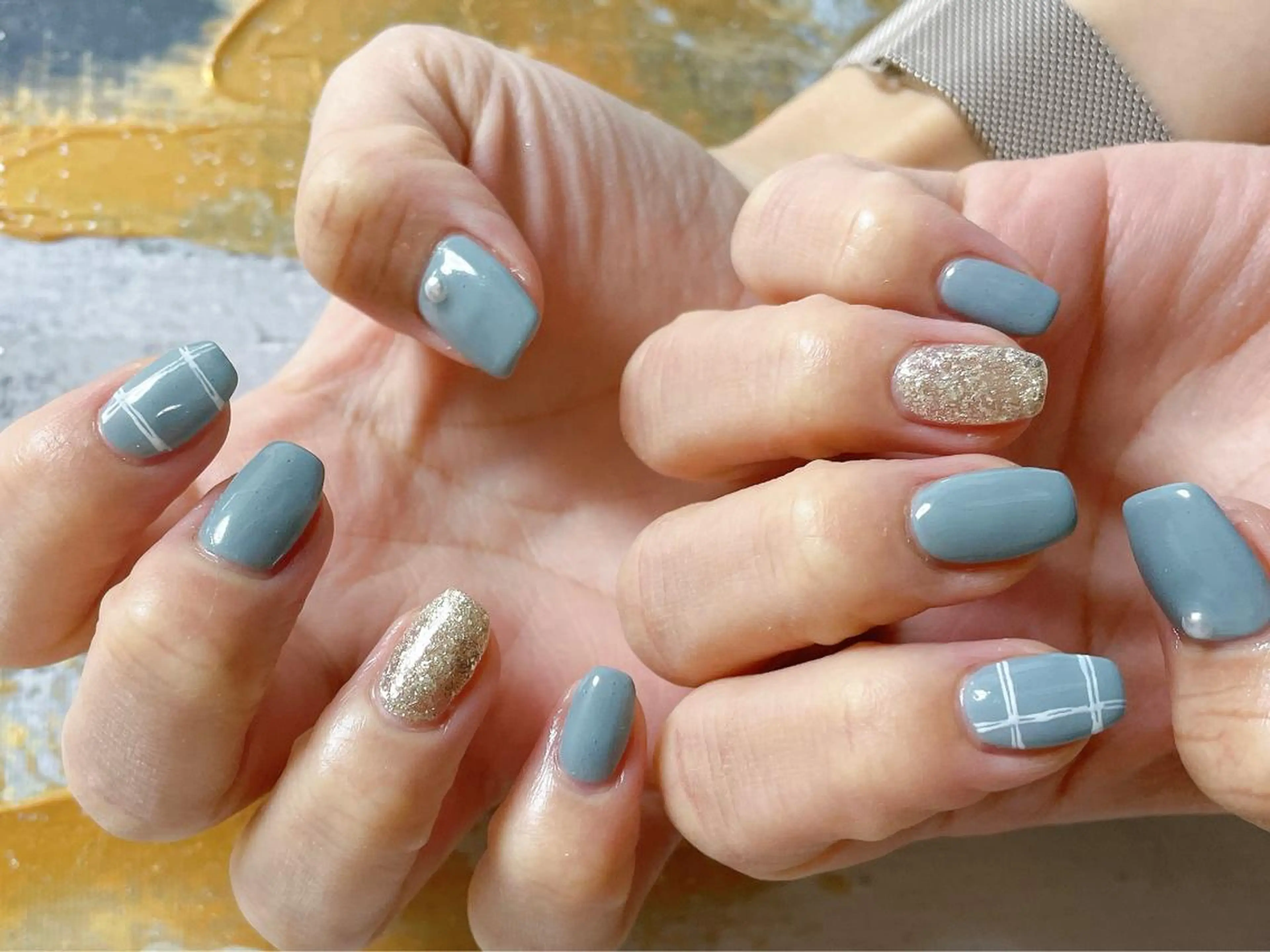 ネイル フットネイル フレンチネイル ジェルネイル ハート 韓国ネイル mogunail &blowのネイルデザイン