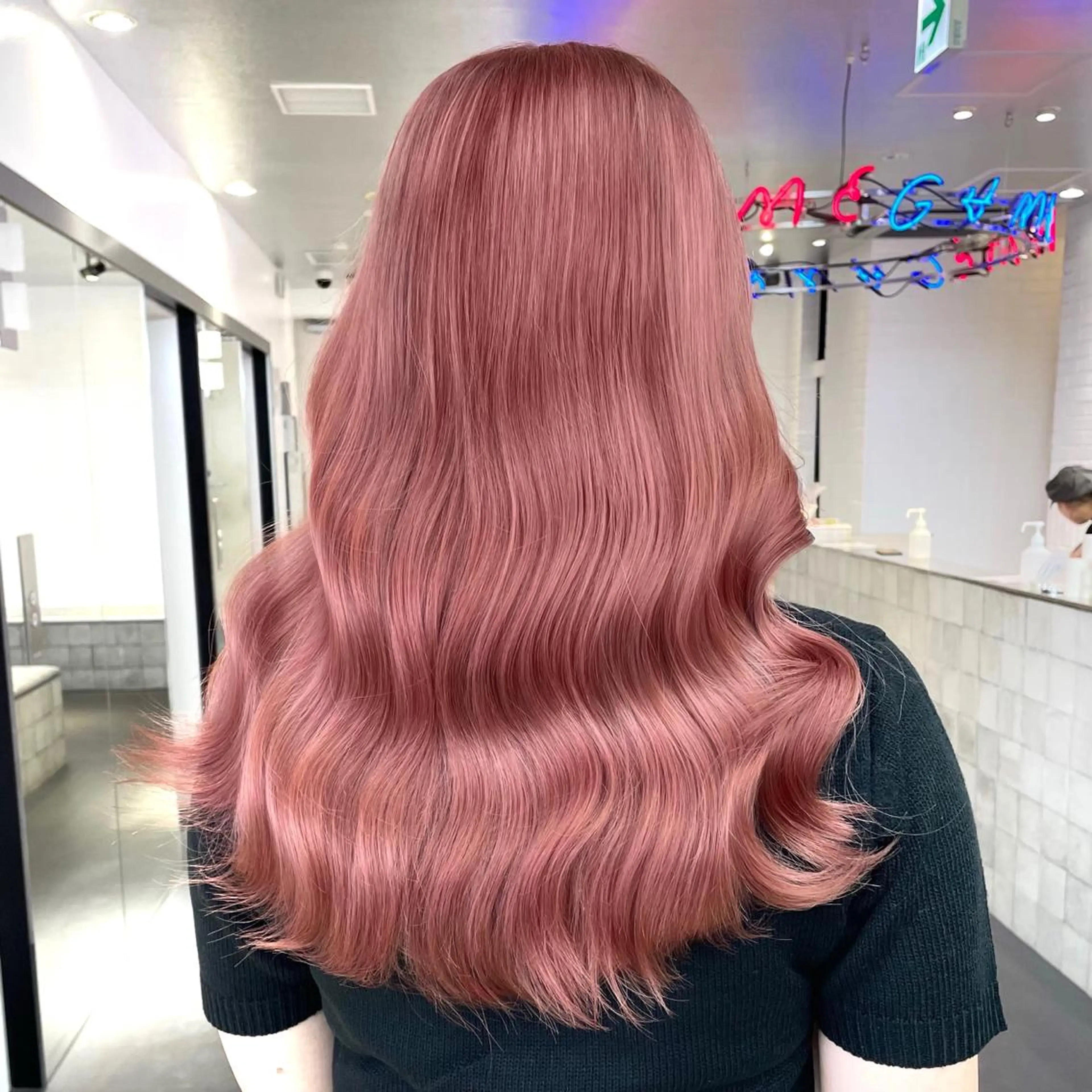 ロング カラー レイヤー×グレージュ /ピンク🩷mioのヘアスタイル