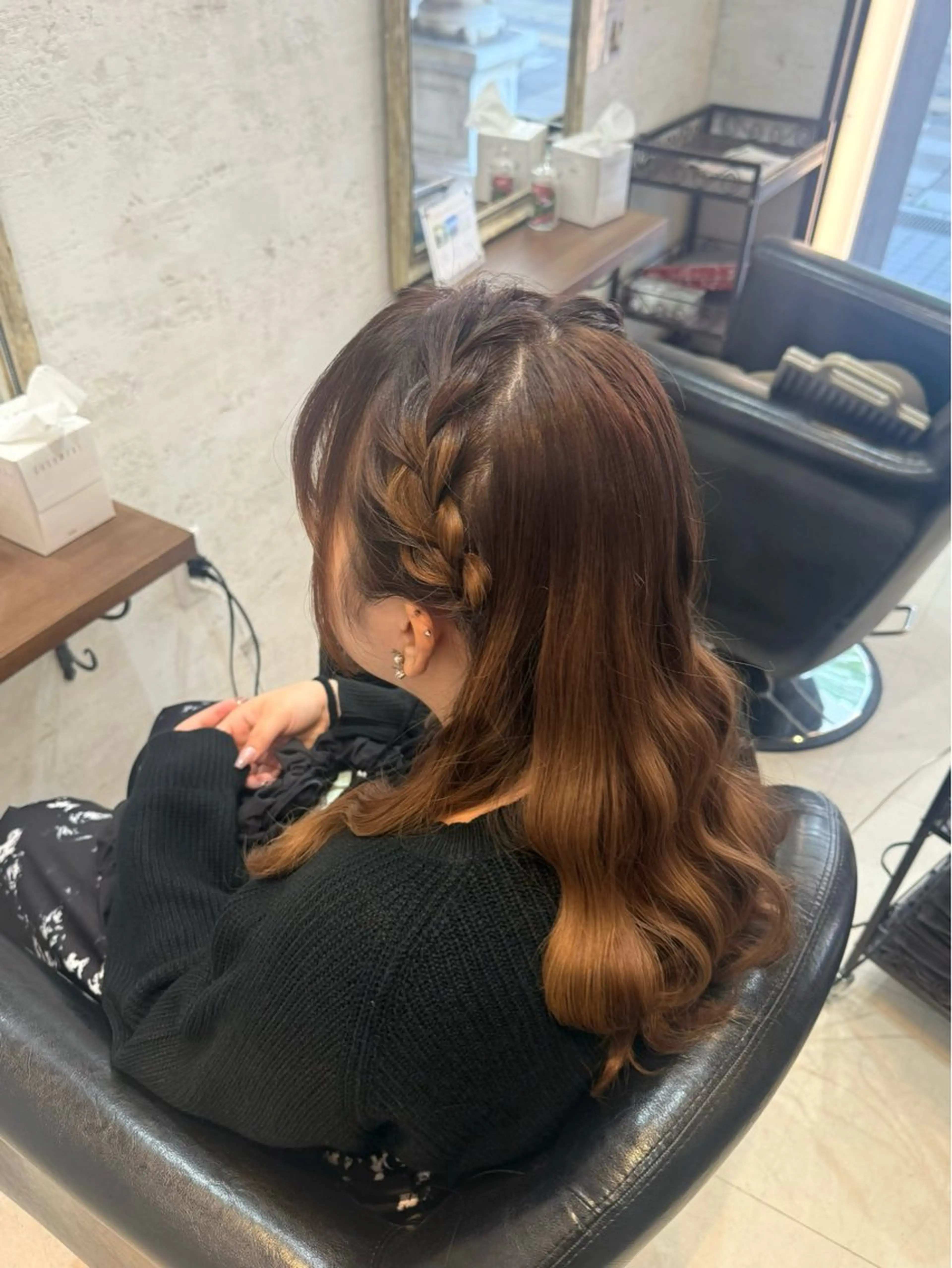 ヘアアレンジ カチューシャ オレンジポップ みりゅうのヘアスタイル