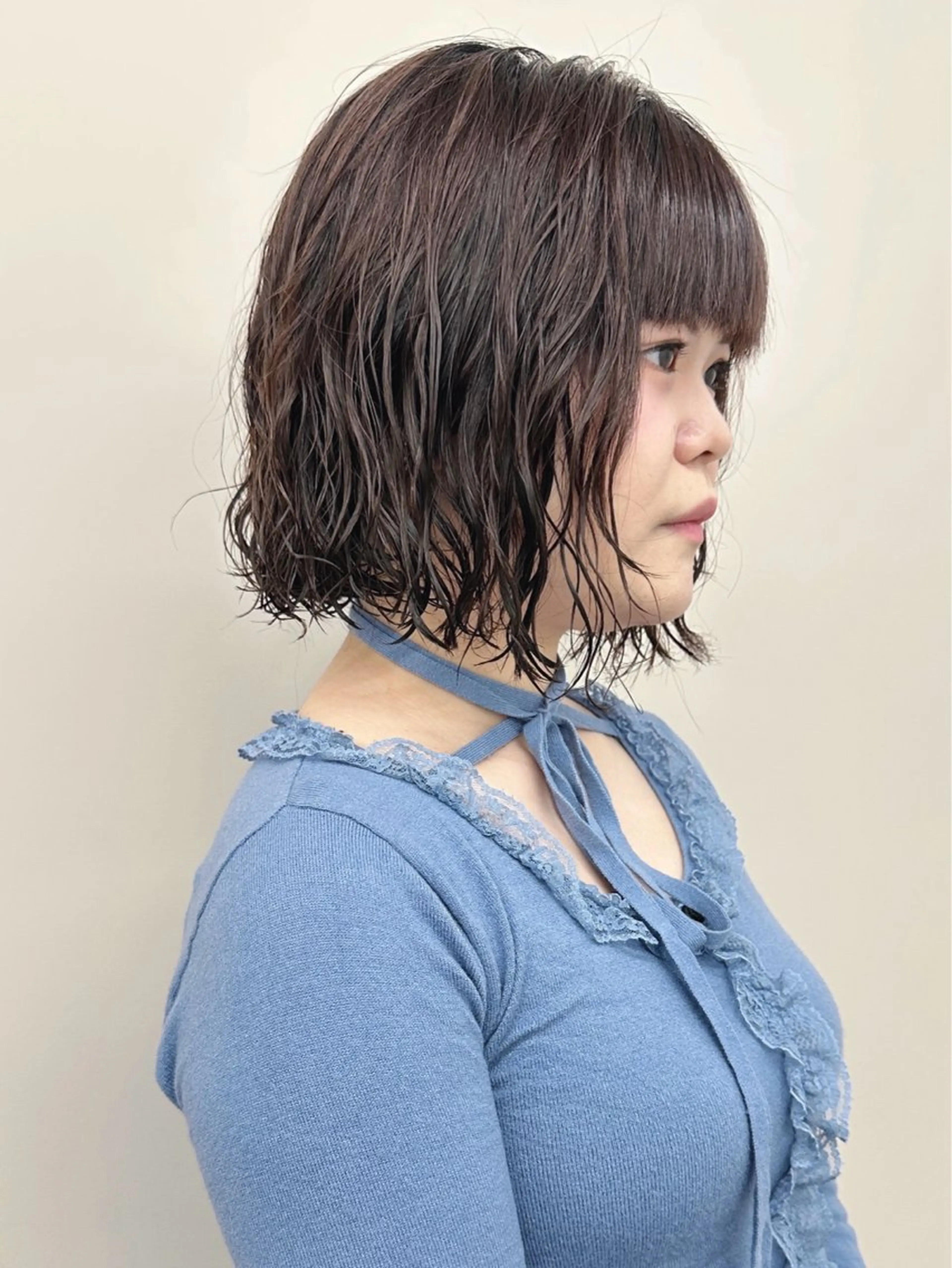 ショート パーマ カット パーマ ボブ/ゆるふわ ボブパーマ/とういのヘアスタイル
