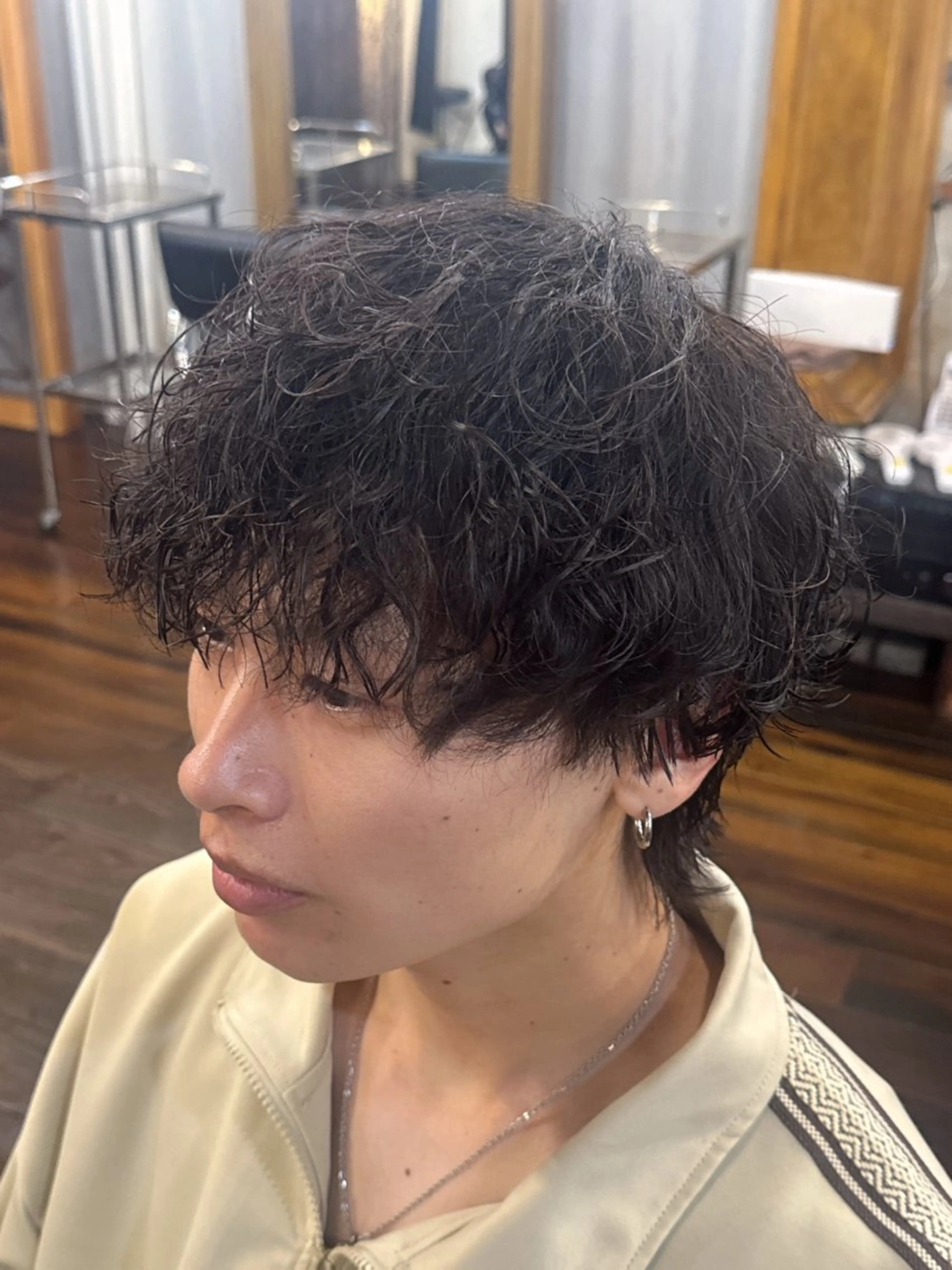ショート パーマ メンズ men'sモテ 髪🫧ｼｵﾝのヘアスタイル