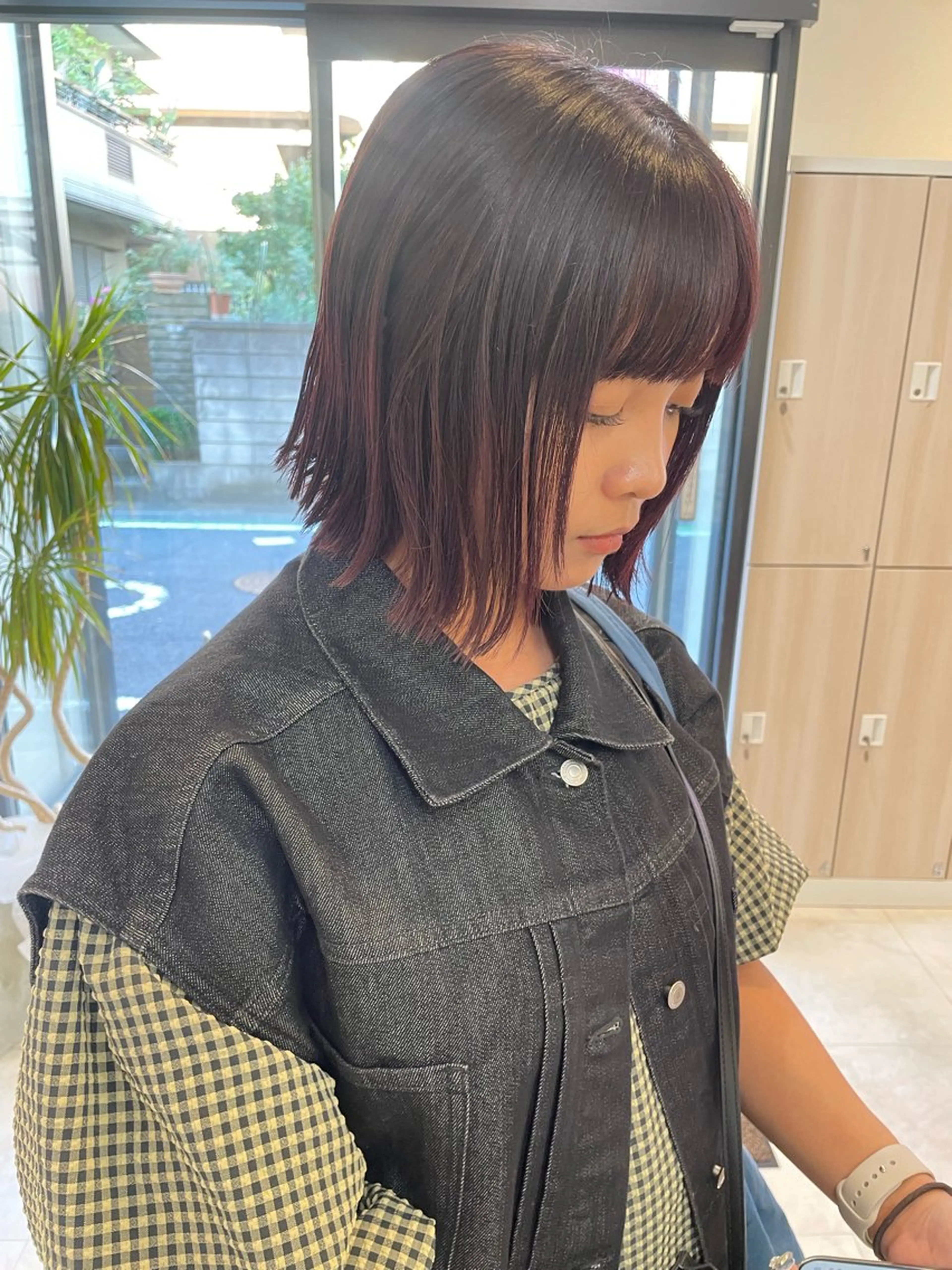 ミディアム 切りっぱなしボブ ボブ 外ハネヘア カット ヘアカラー トリートメント 【ボブ/個室サロン】 癒し空間mimuraのヘアスタイル