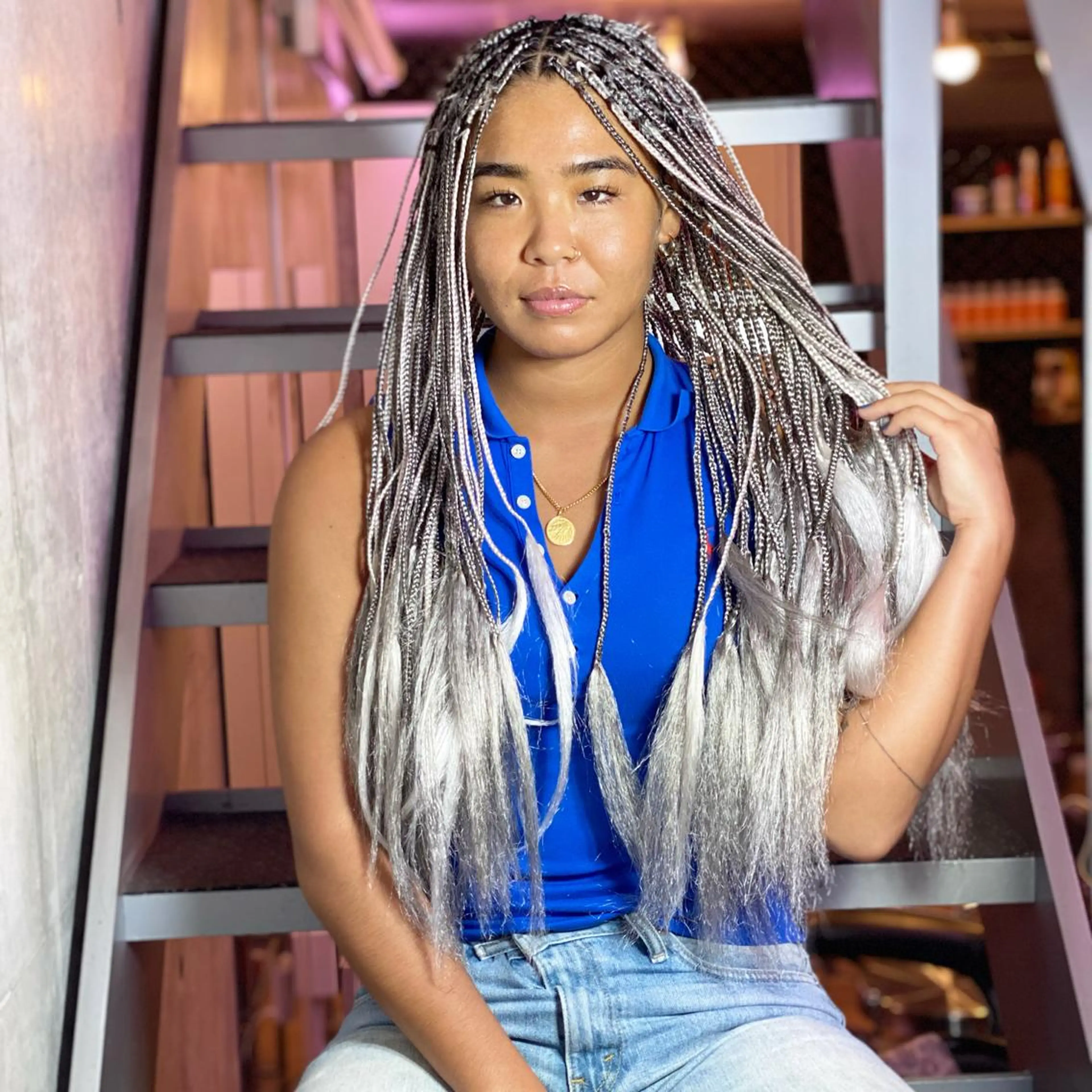 ロング カラー パーマ ヘアアレンジ キッズ ネイル マツエク・マツパ 中元 淳のヘアスタイル