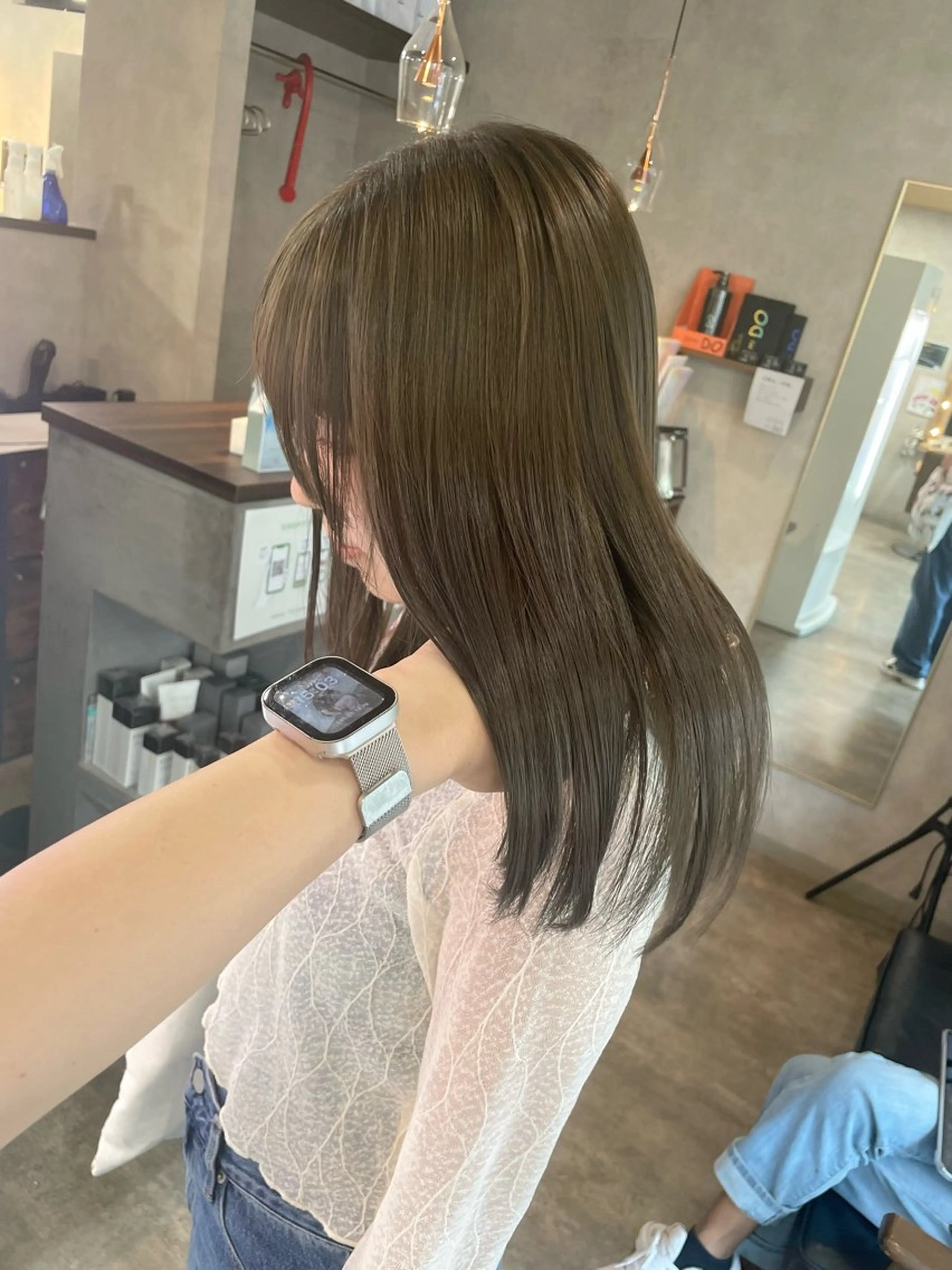 セミロング カット ヘアカラー RIENS aura / ayu ♡のヘアスタイル