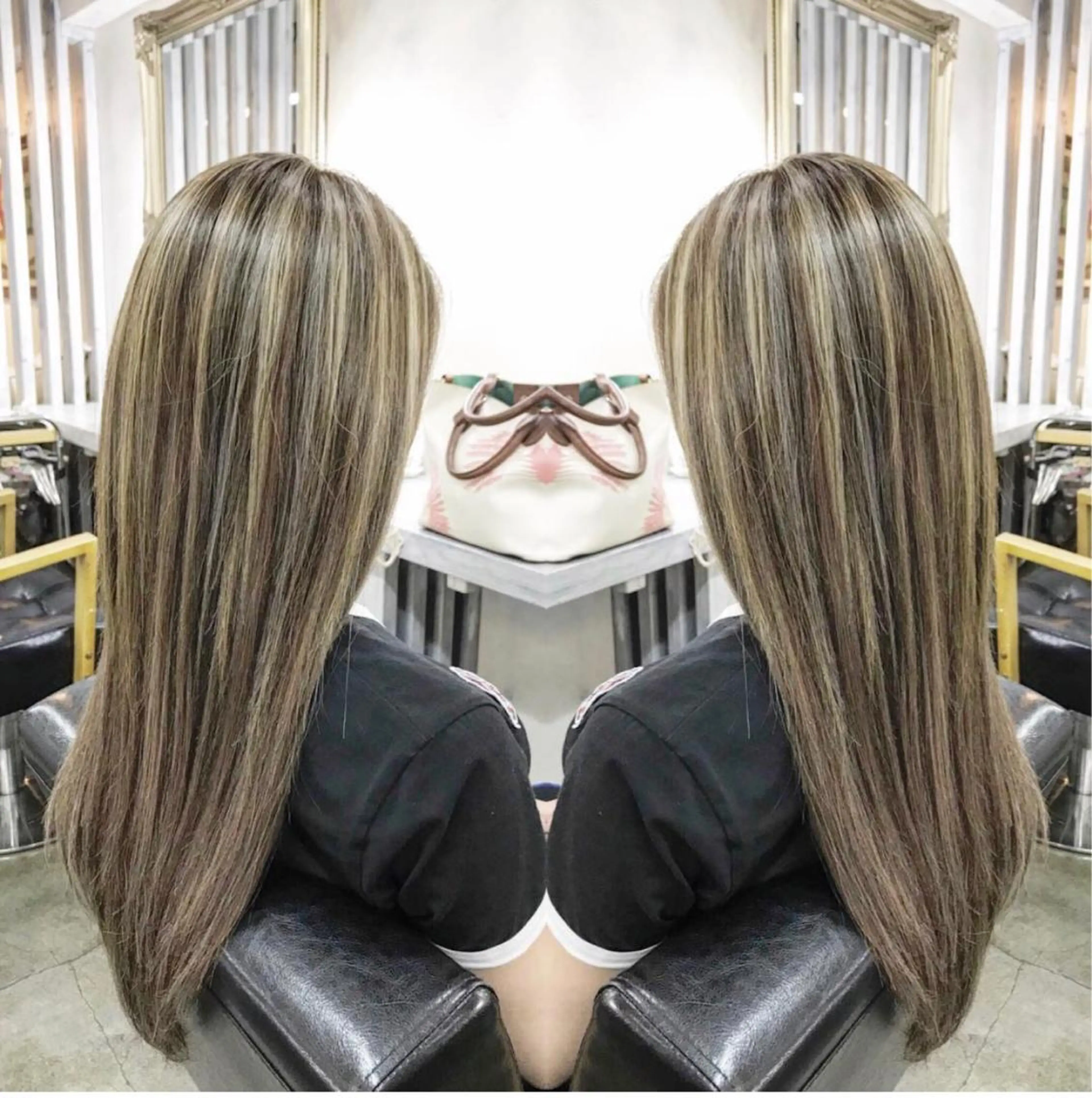 ロング カット エクステ 美魔女 美容師NAOのヘアスタイル