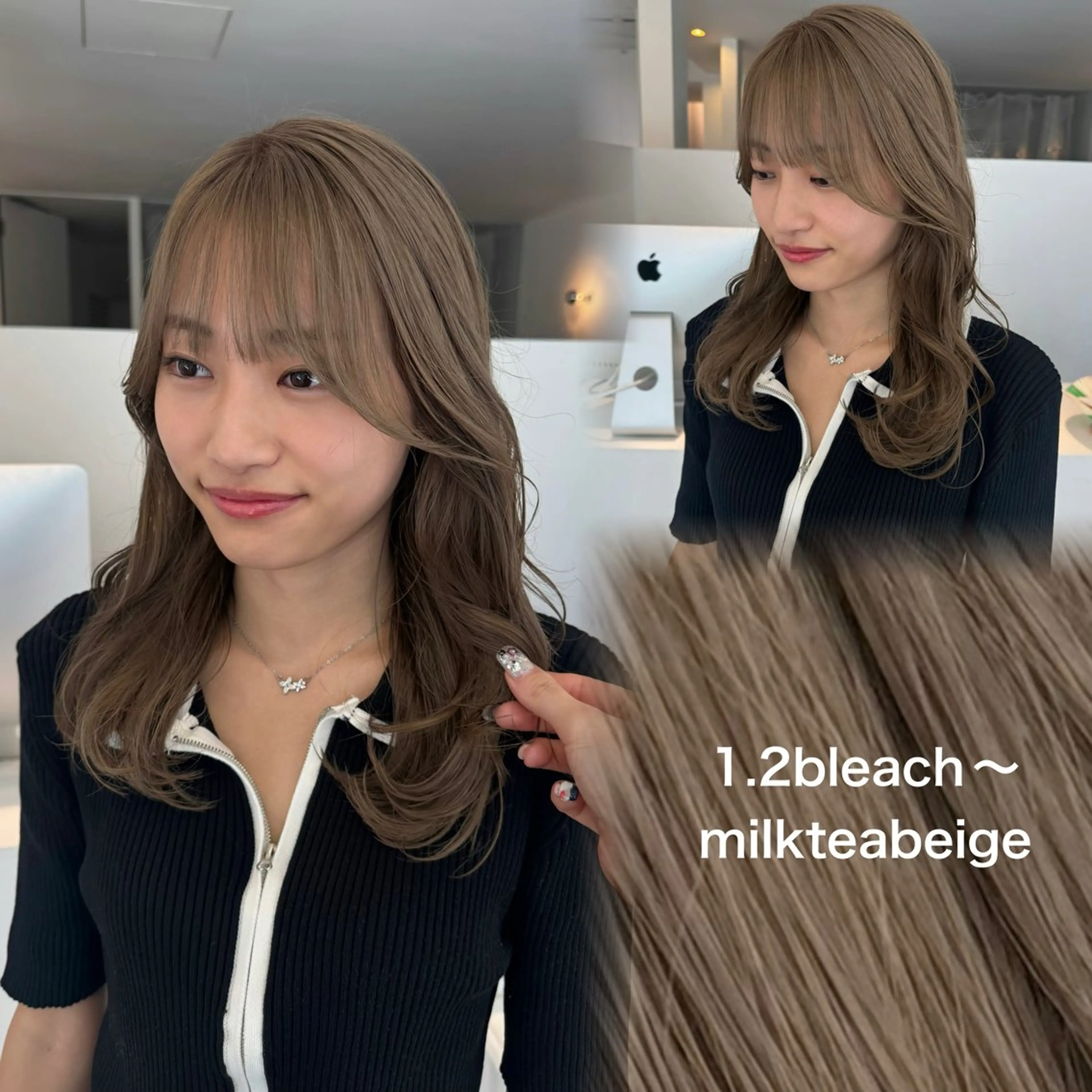 セミロング カラー ブリーチ ダブルカラー インナーカラー ブリーチなしカラー ピンクカラー カット ヘアカラー トリートメント yard.長田 唯のヘアスタイル