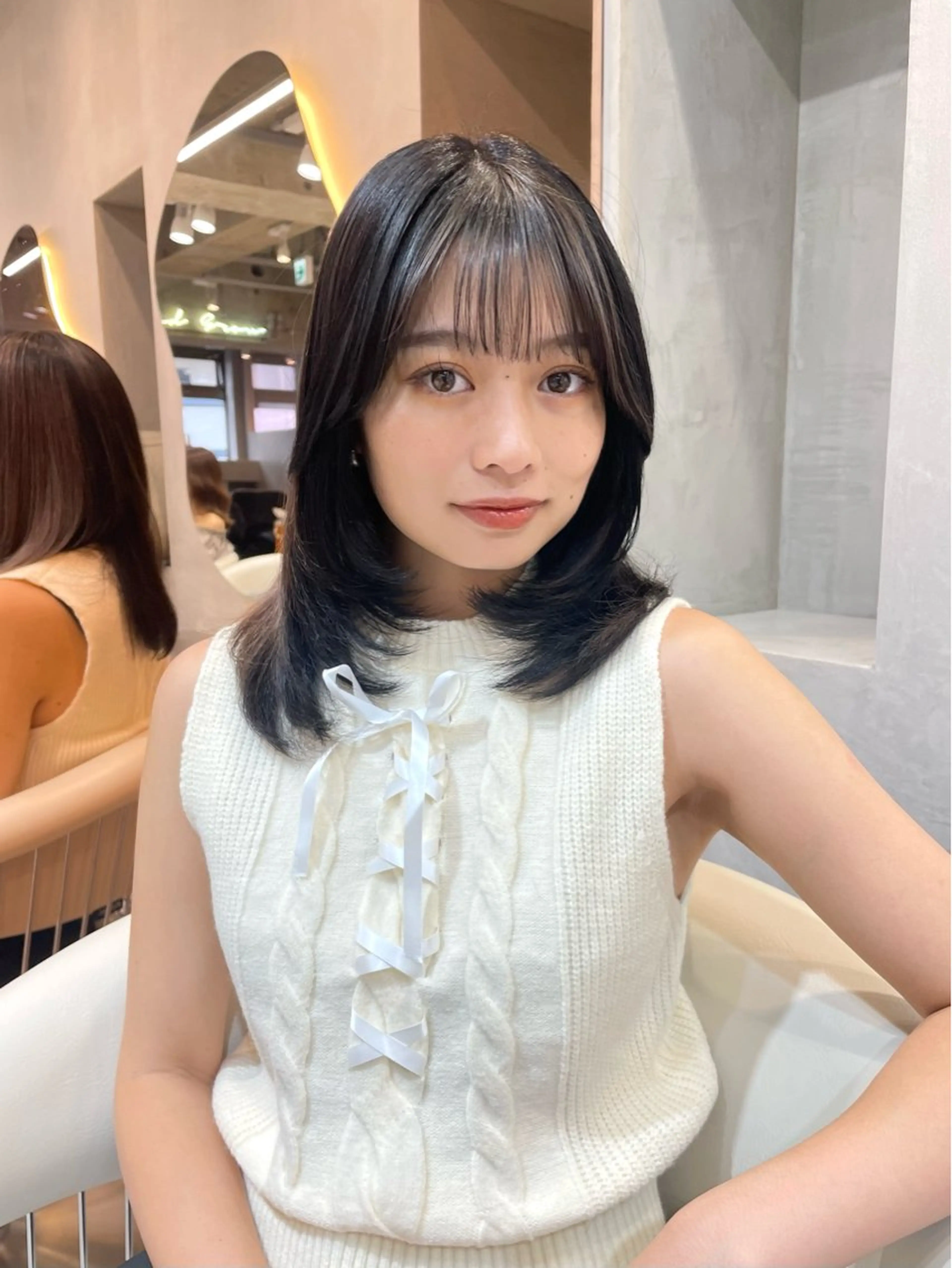 ミディアム カラー 縮毛矯正ブリーチなし 🍒❤ゆうきのヘアスタイル