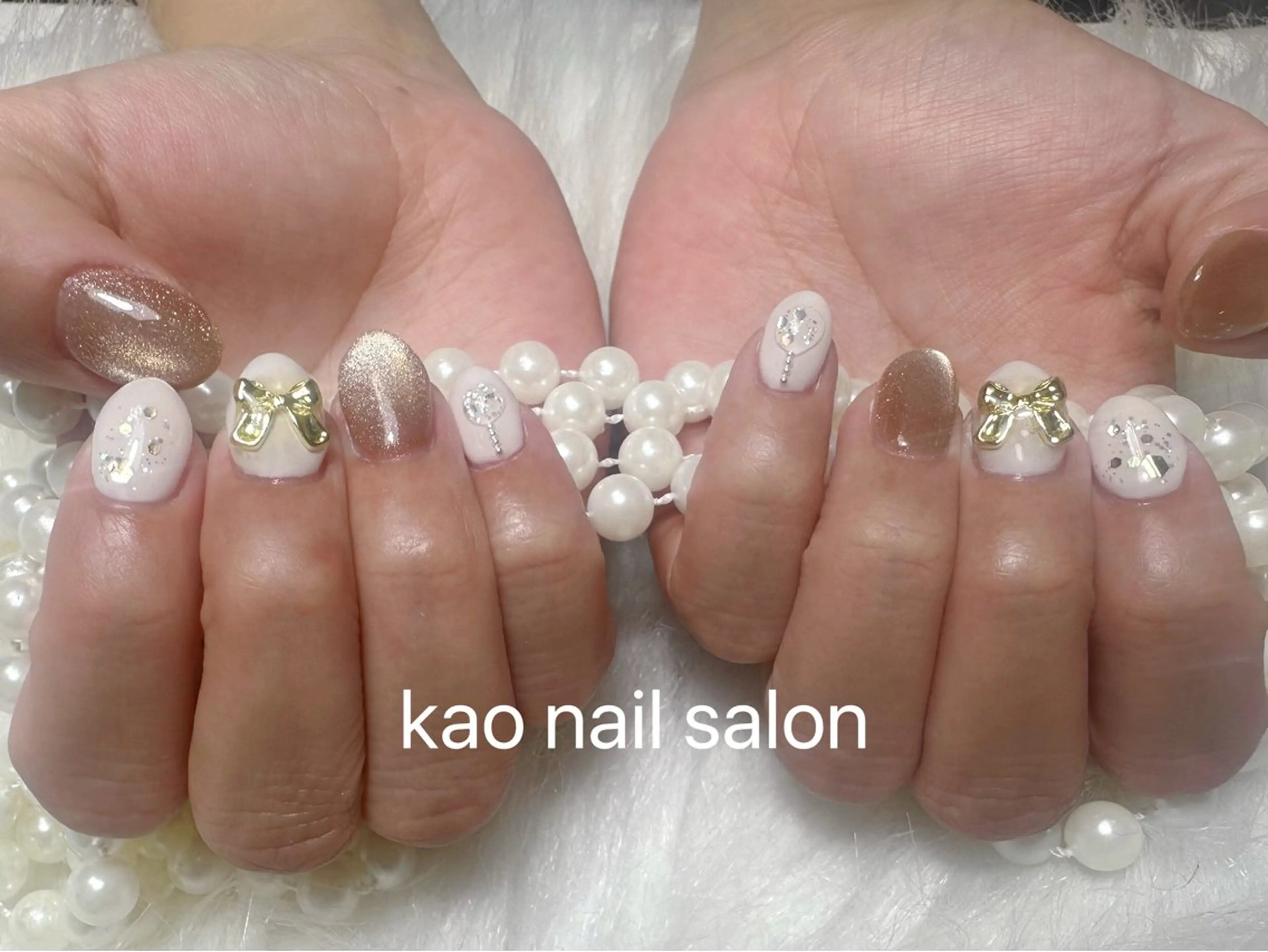 ネイル ハンドネイル kao nail マグネット/長さだしのネイルデザイン