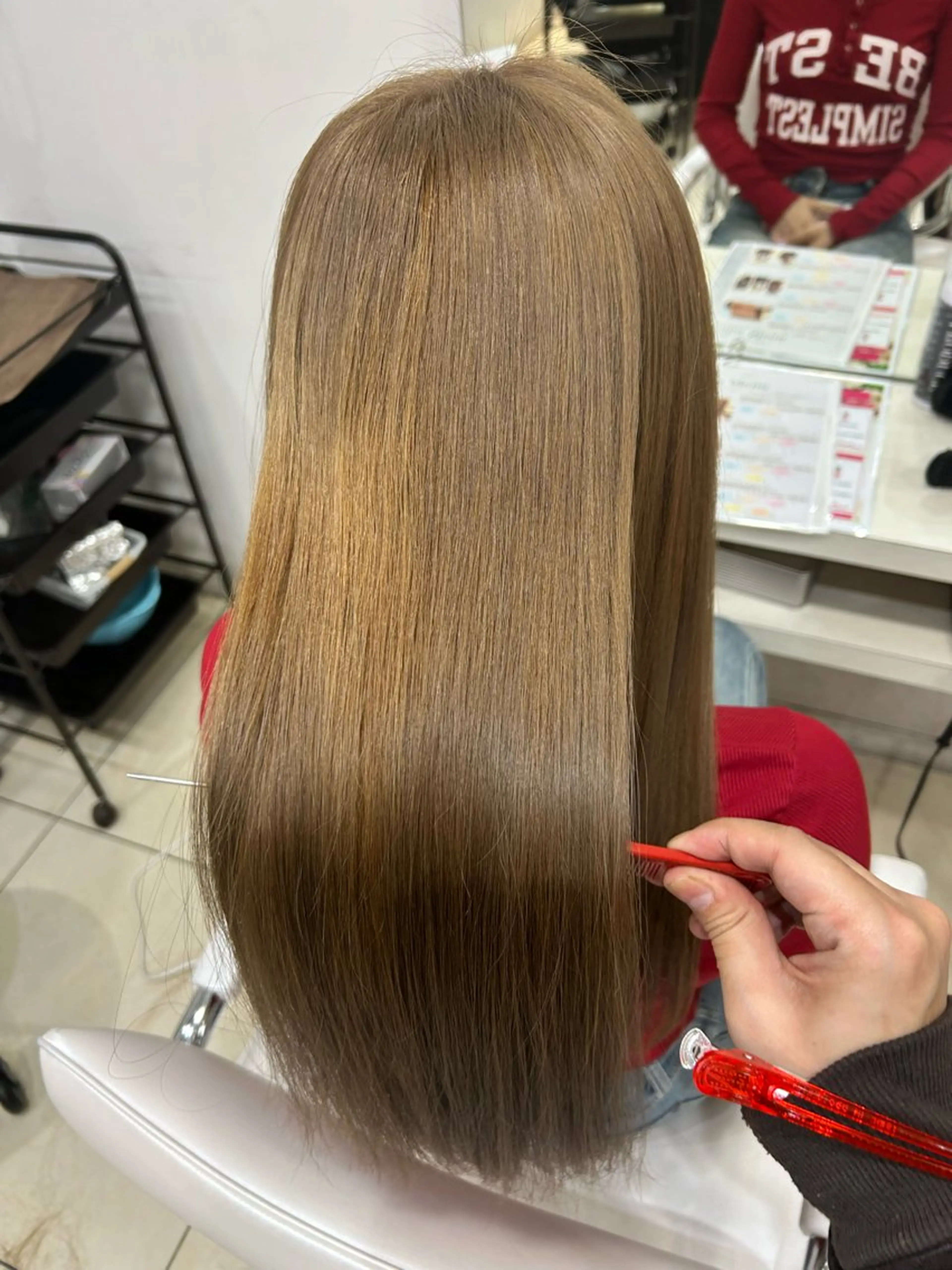 ロング カット 縮毛矯正 【髪質改善カラー】 瀧田嵐士🇰🇷のヘアスタイル