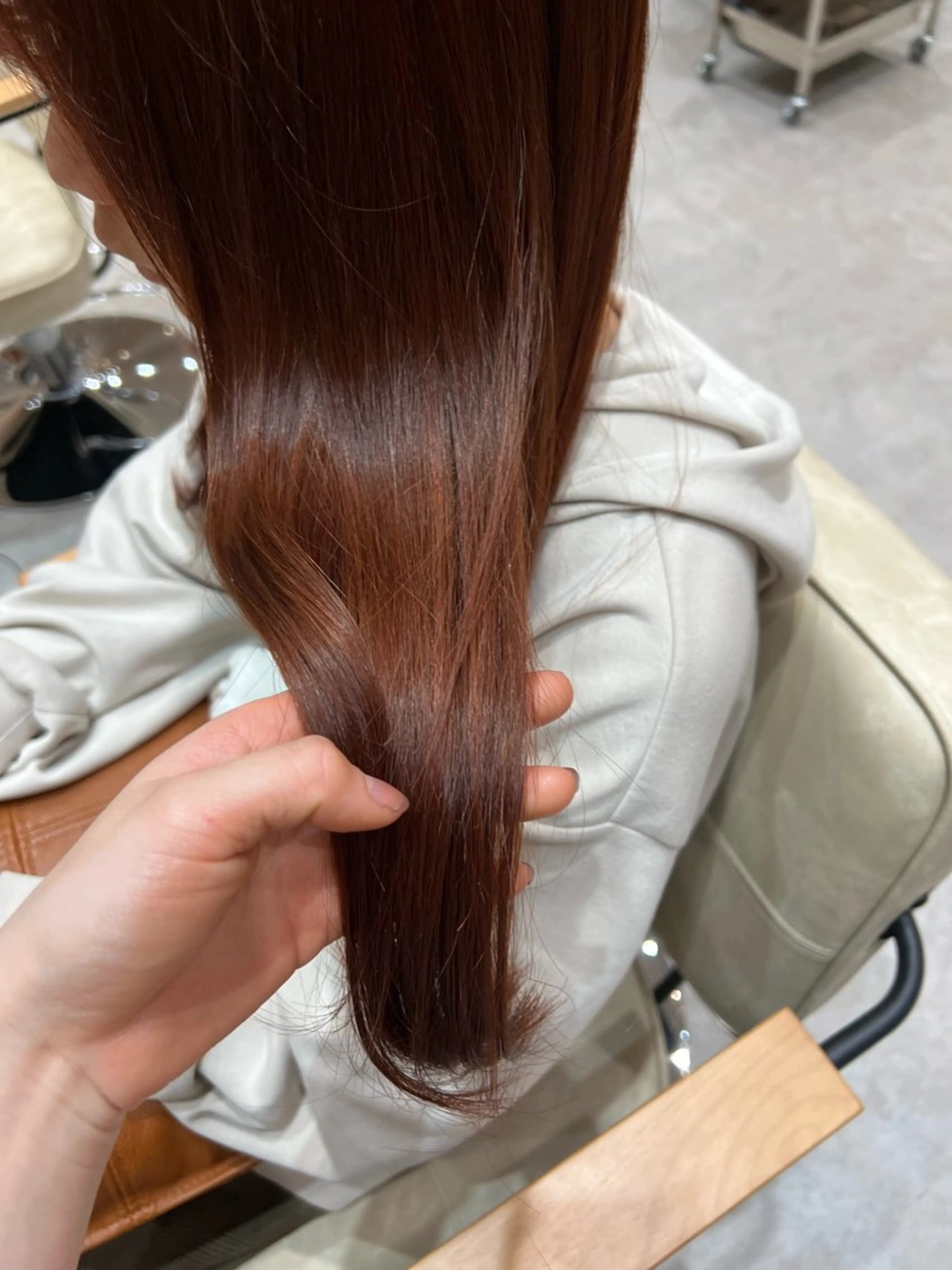 セミロング カラー ブラウンカラー レッドカラー レッドブラウン 透明感/ベージュ /kazui🐈のヘアスタイル