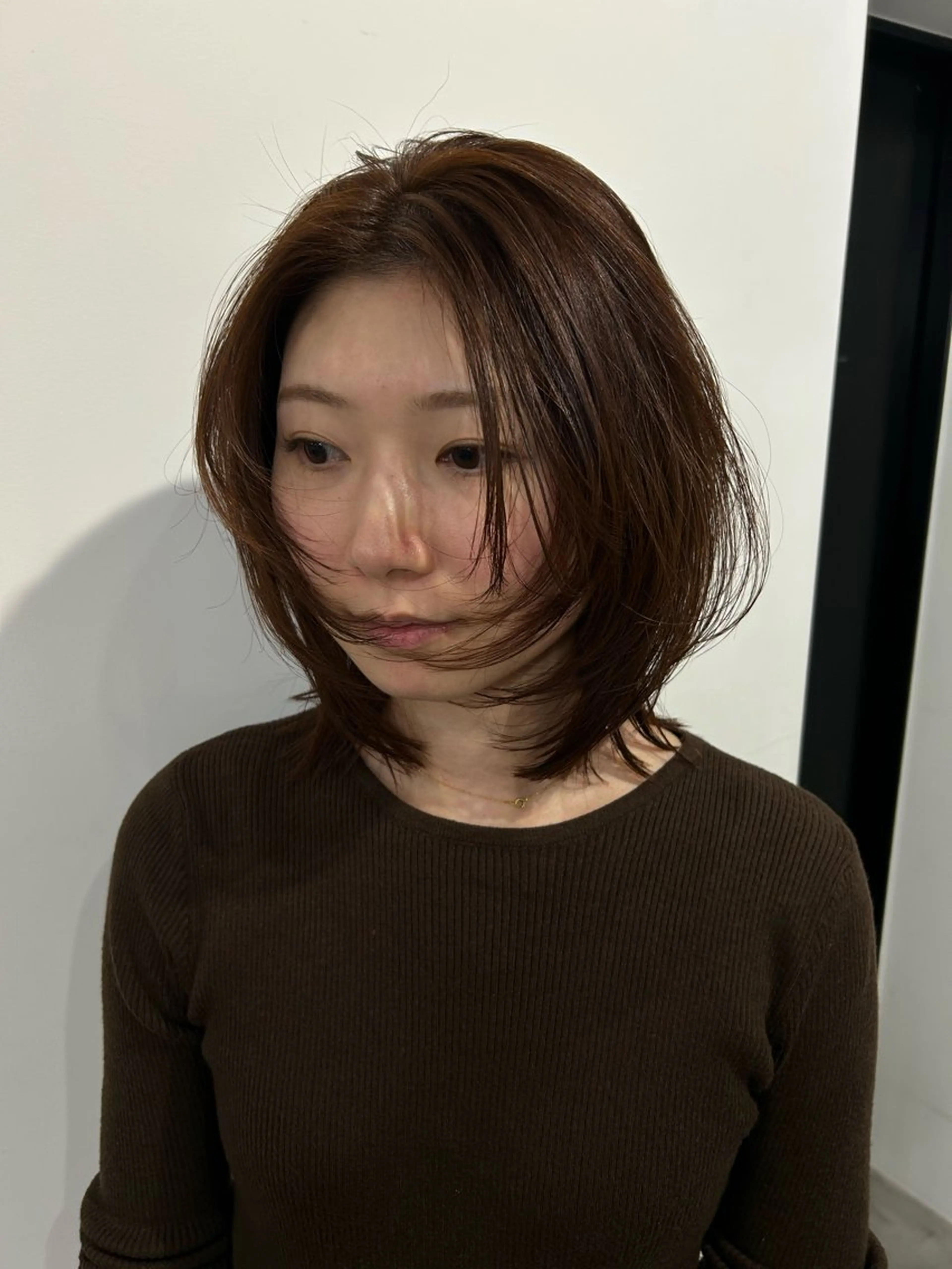 ミディアム オレンジブラウン 山下颯羽 /表参道/外苑前のヘアスタイル