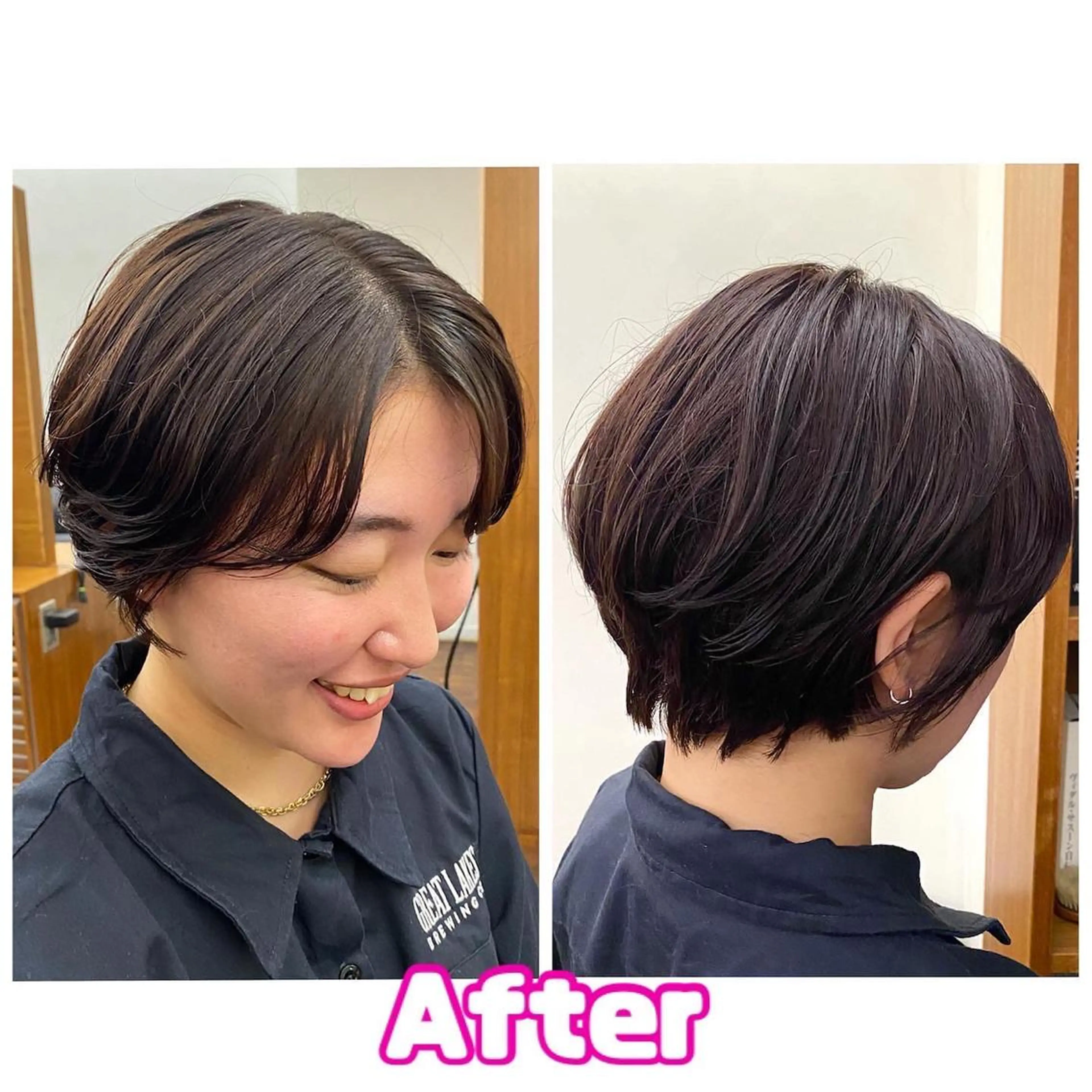 ショート 似合わせレイヤー/ ニュアンスパーマ高倉のヘアスタイル