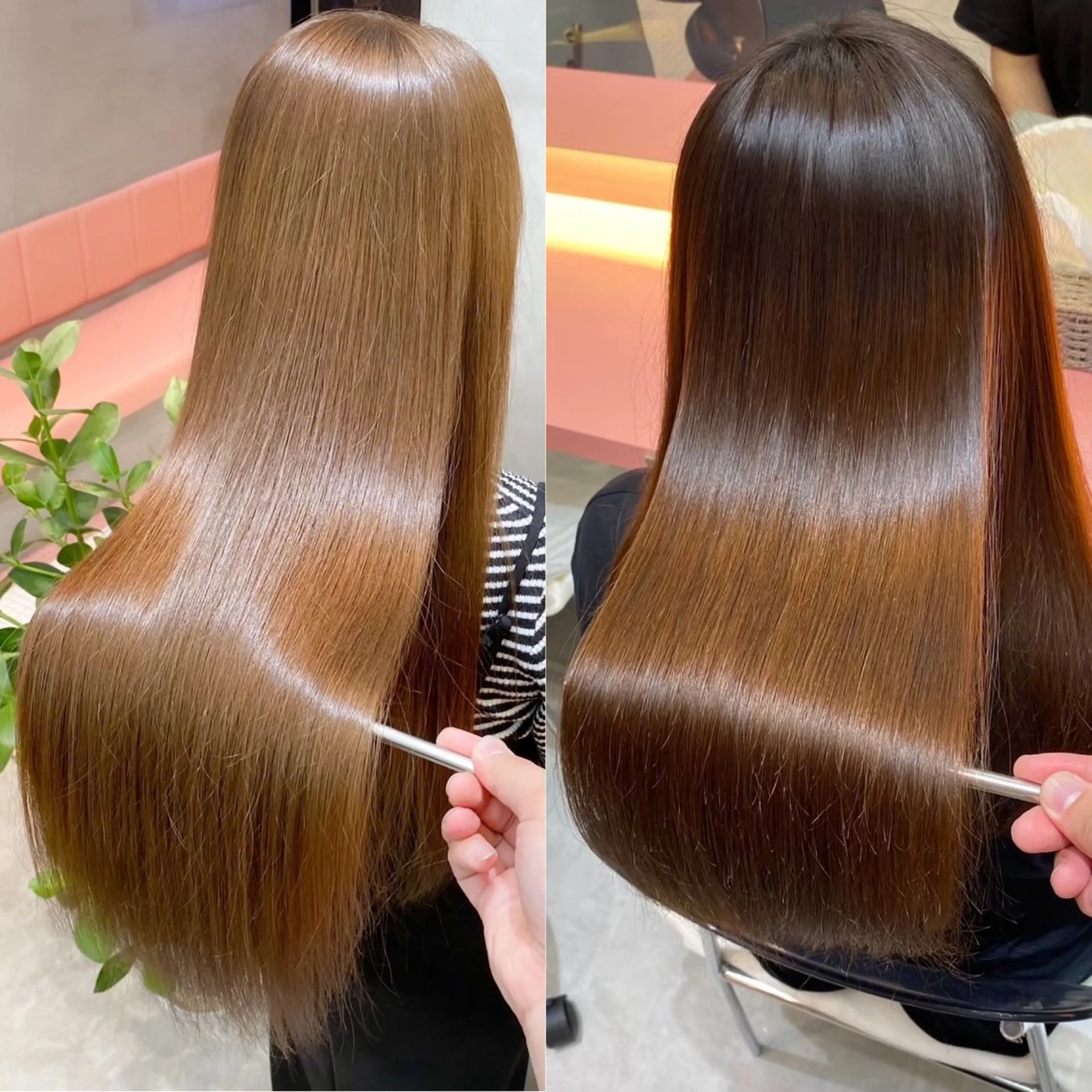 🔴リピート多数【小顔カット】×【地毛のような縮毛矯正ストレートパーマ】×【N.フルカラー】×ケアプロトリートメント】の写真