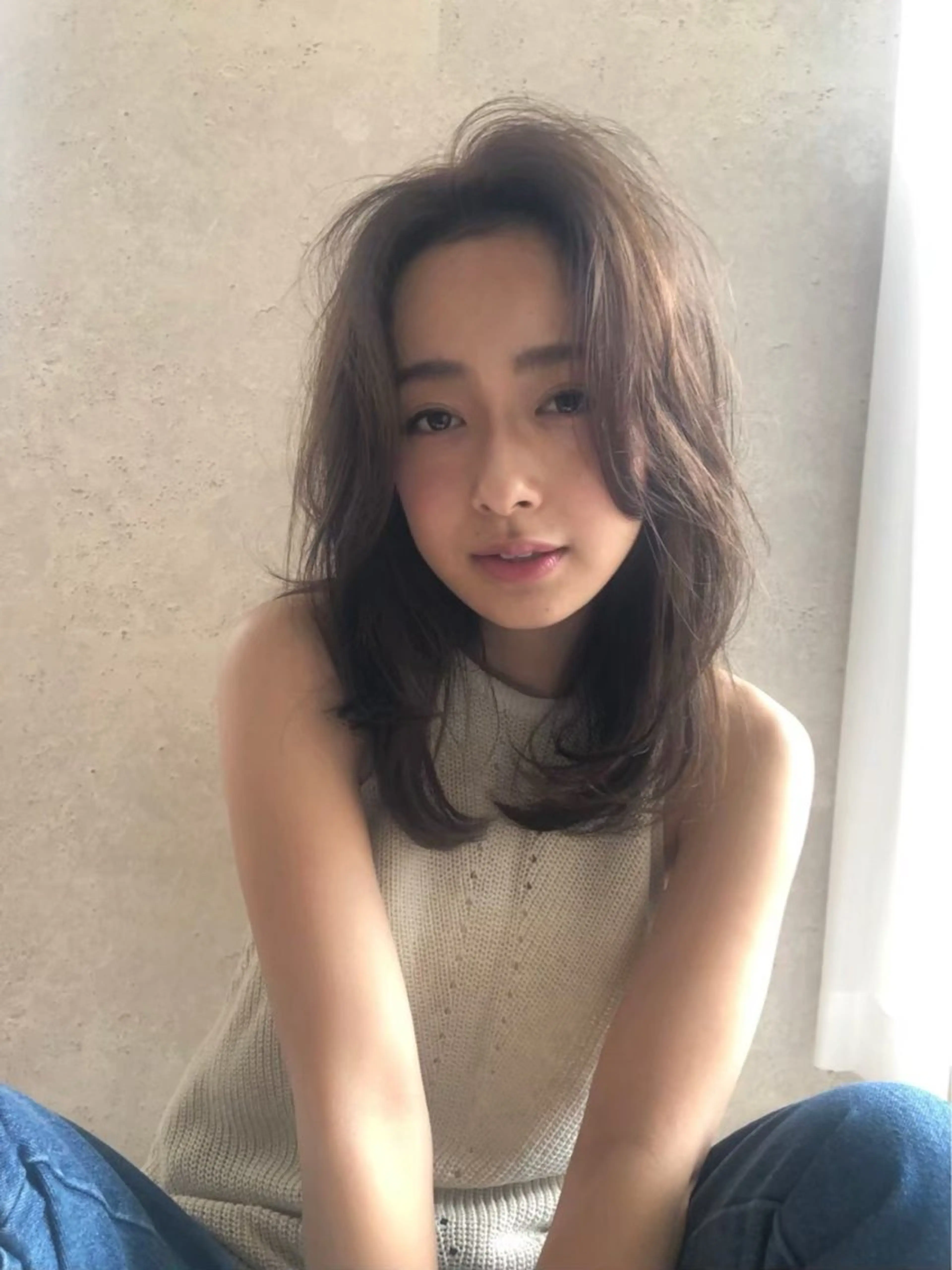 セミロング カラー ﾌｸﾀﾞ ﾚﾝのヘアスタイル