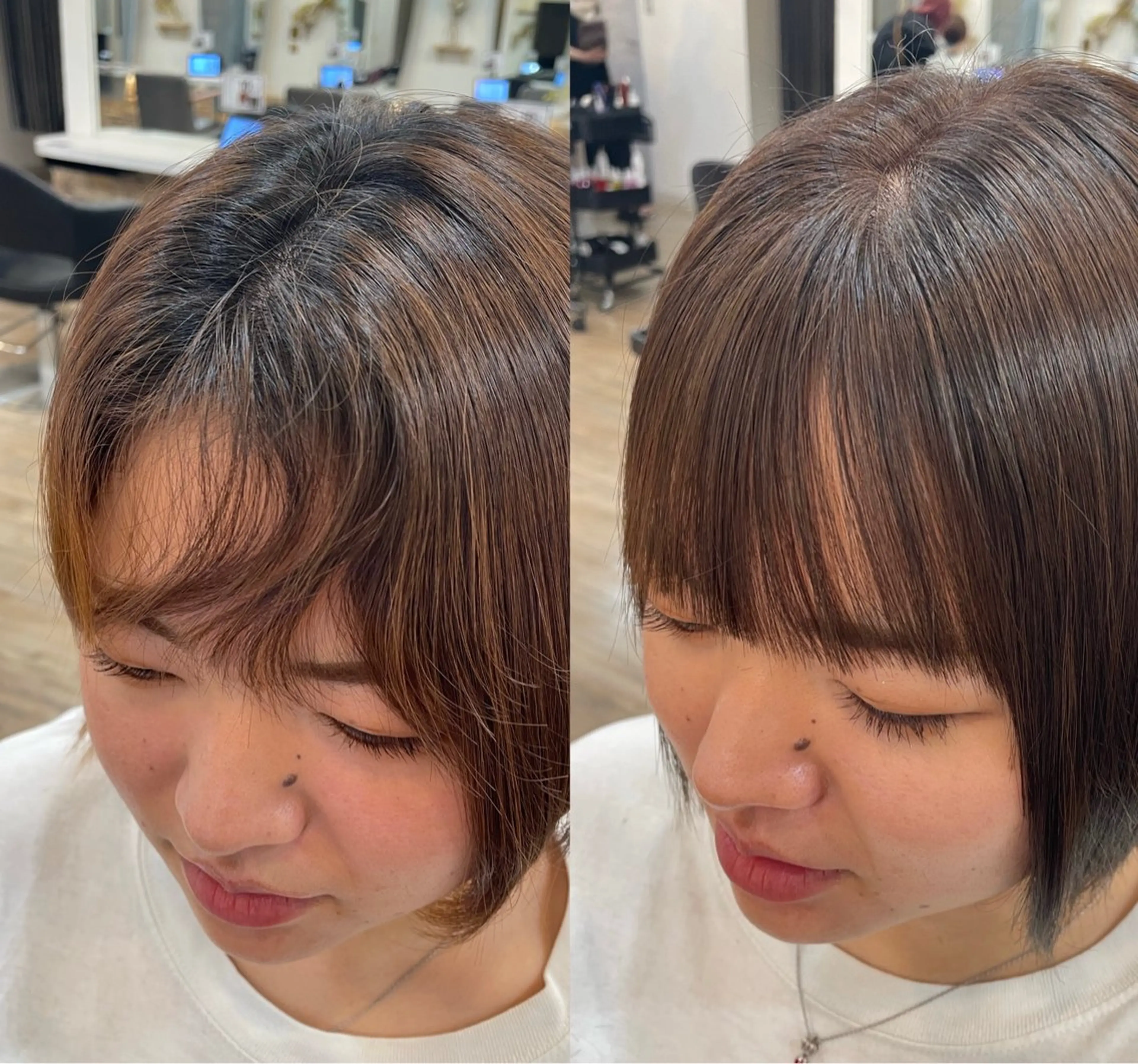 ショート パーマ 縮毛矯正 トリートメント カット 縮毛矯正 トリートメント VISAGE ba.sk 金子詩帆のヘアスタイル