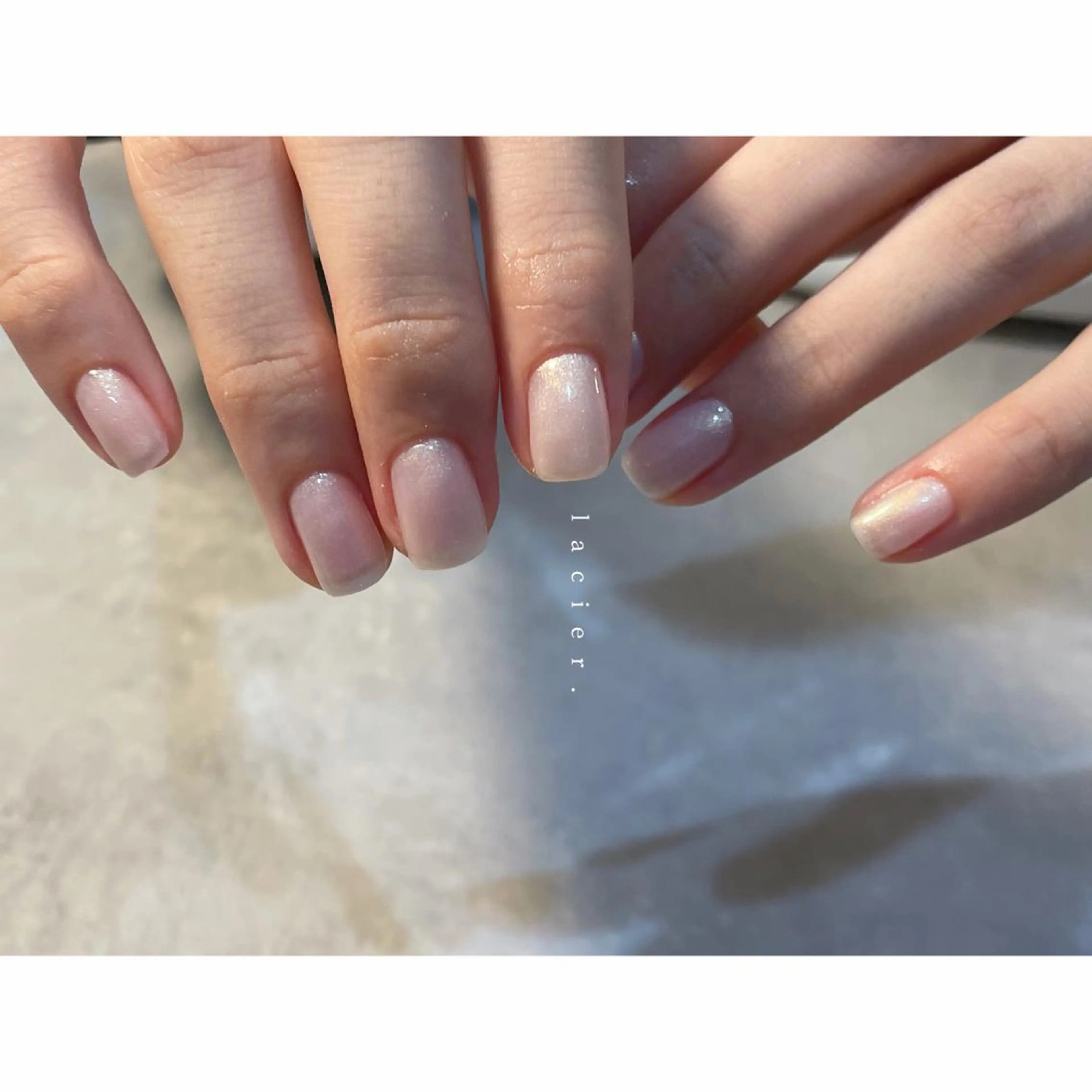ネイル アートネイル ミラーネイル ニュアンスネイル ワンカラーネイル ショートネイル ハンドネイル lacier nailのネイルデザイン