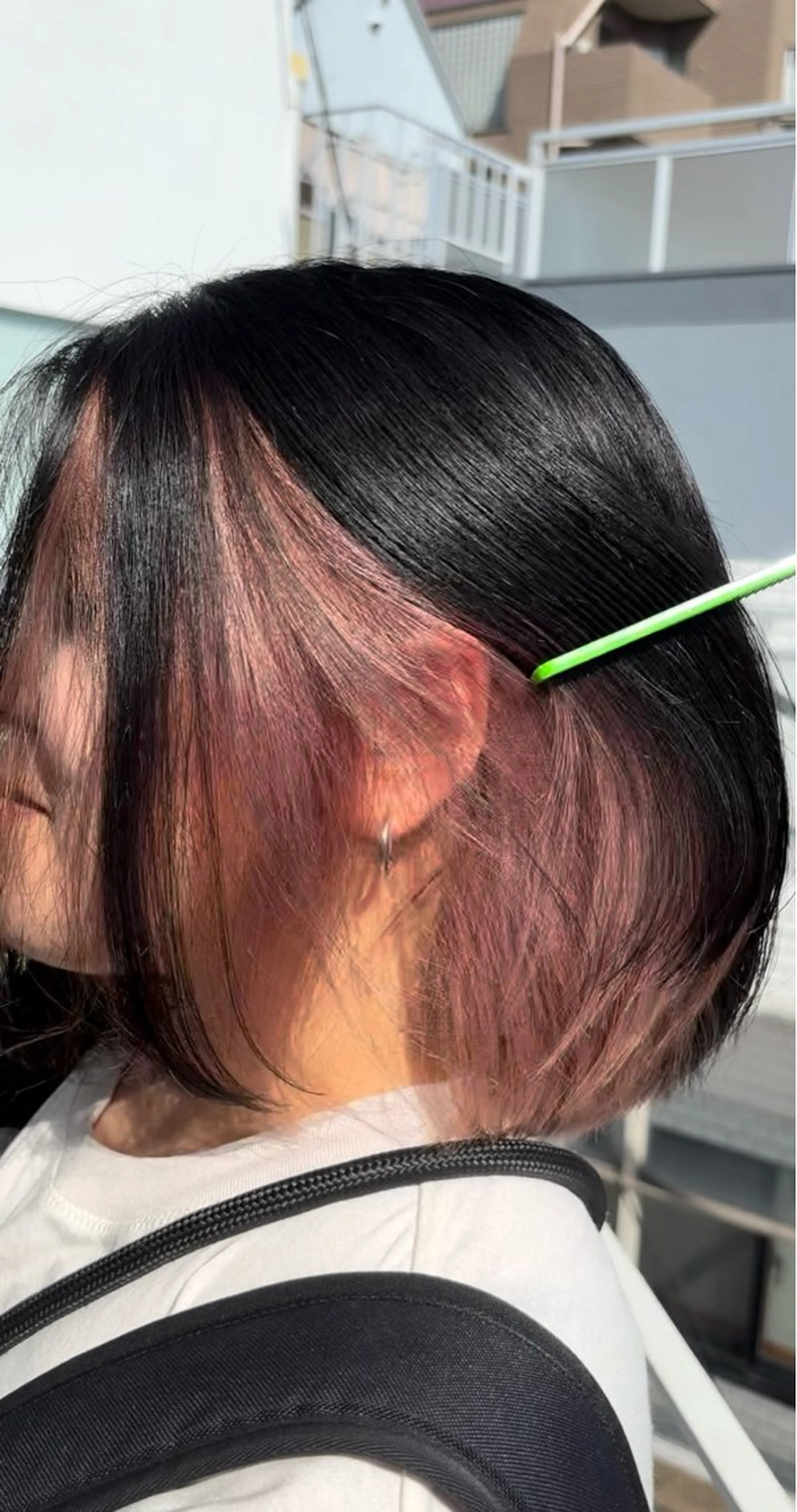 カラー カシス ピンクカラー hair&beauty geen 東大宮店所属・あんず/ワンカラー ベージュ/明るめのヘアスタイル