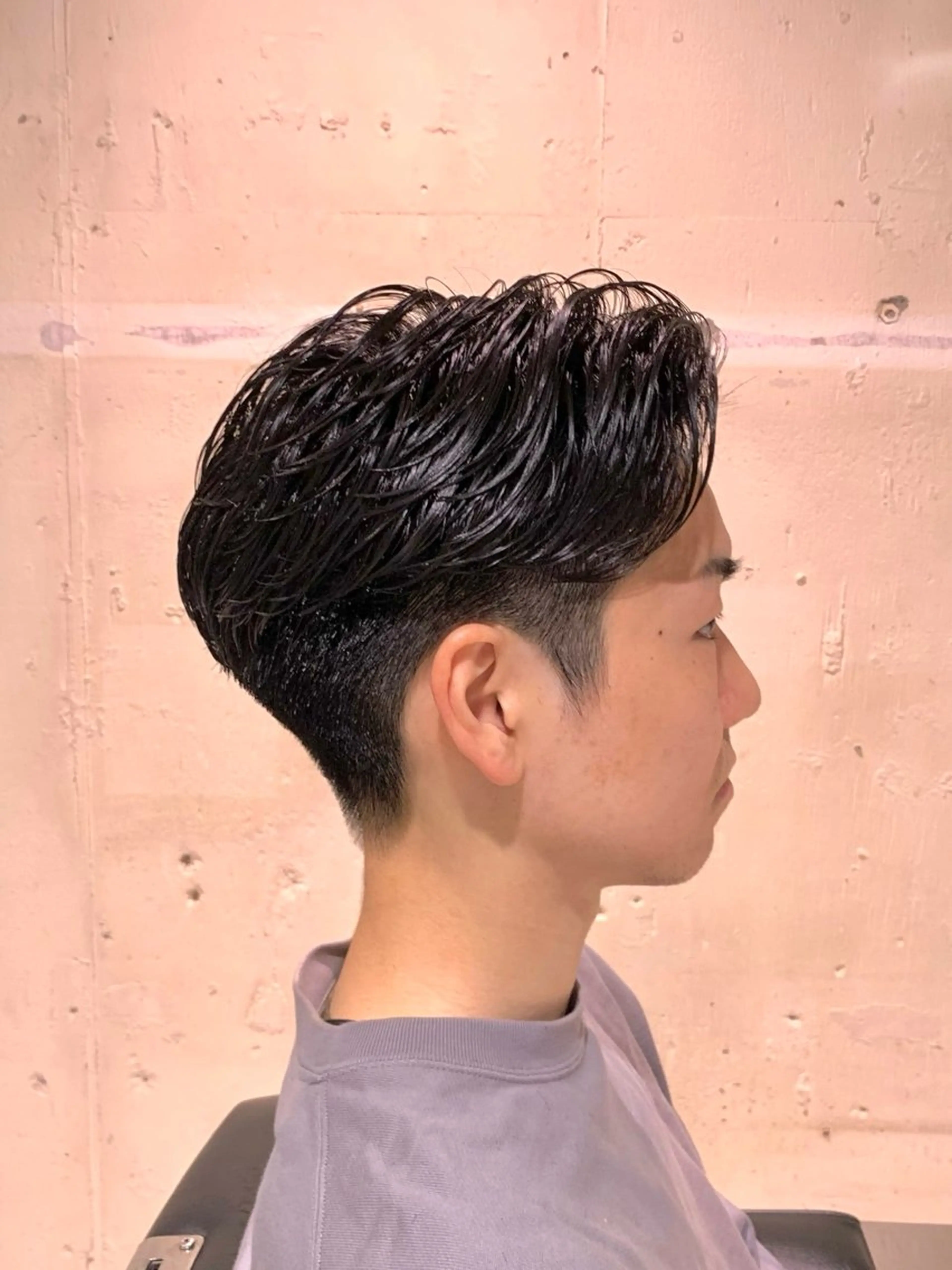 ショート メンズ ビジネス 七三 メンズカット 大畑公平のヘアスタイル