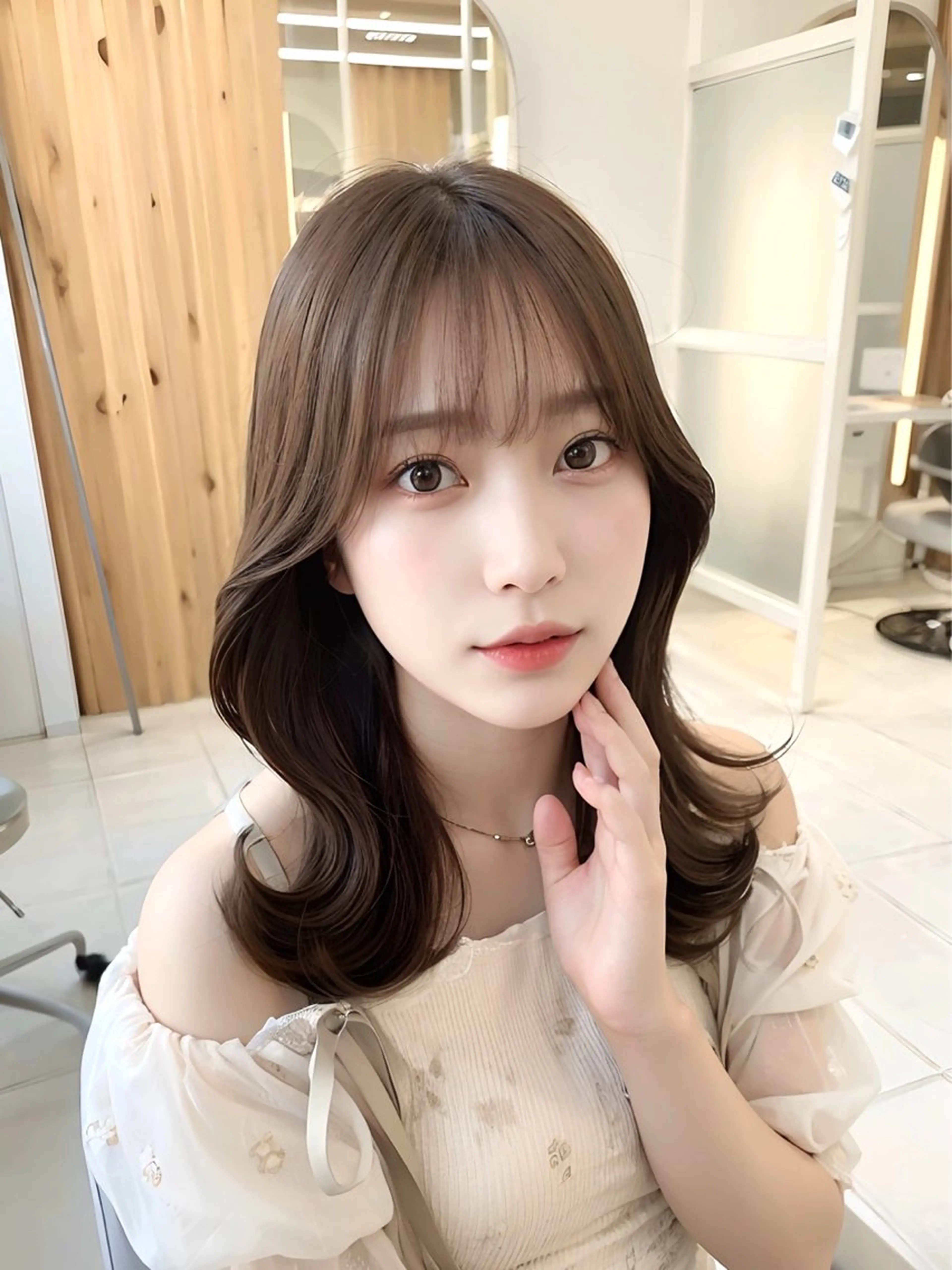 ミディアム カラー カット ヘアカラー トリートメント 🇰🇷韓国風くびれ ヘア🇰🇷中村優大のヘアスタイル