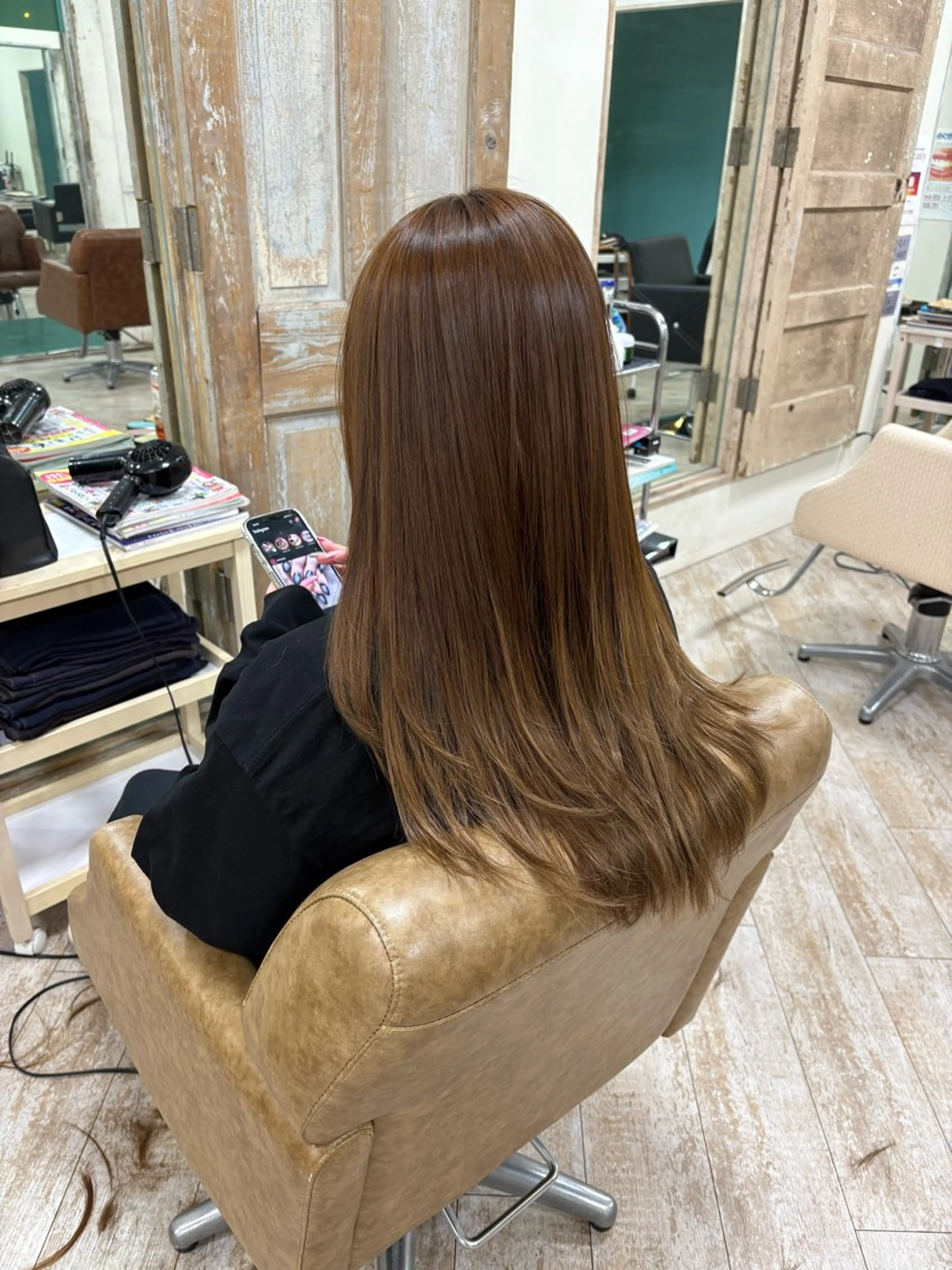 ロング カラー 菊地 映香のヘアスタイル