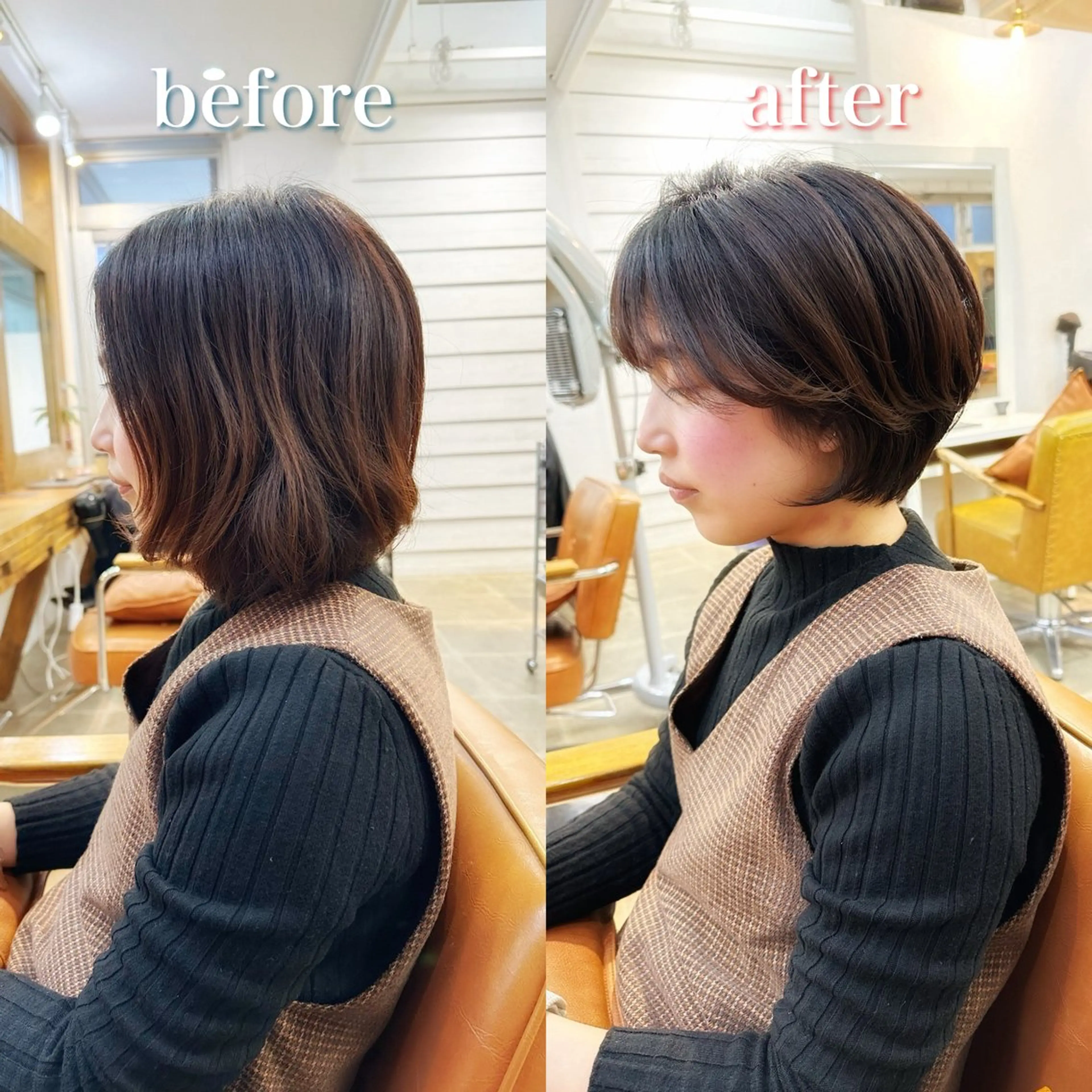 ショート カラー カット 👑銀座ショート/ 絶壁補正/金子涼👑のヘアスタイル