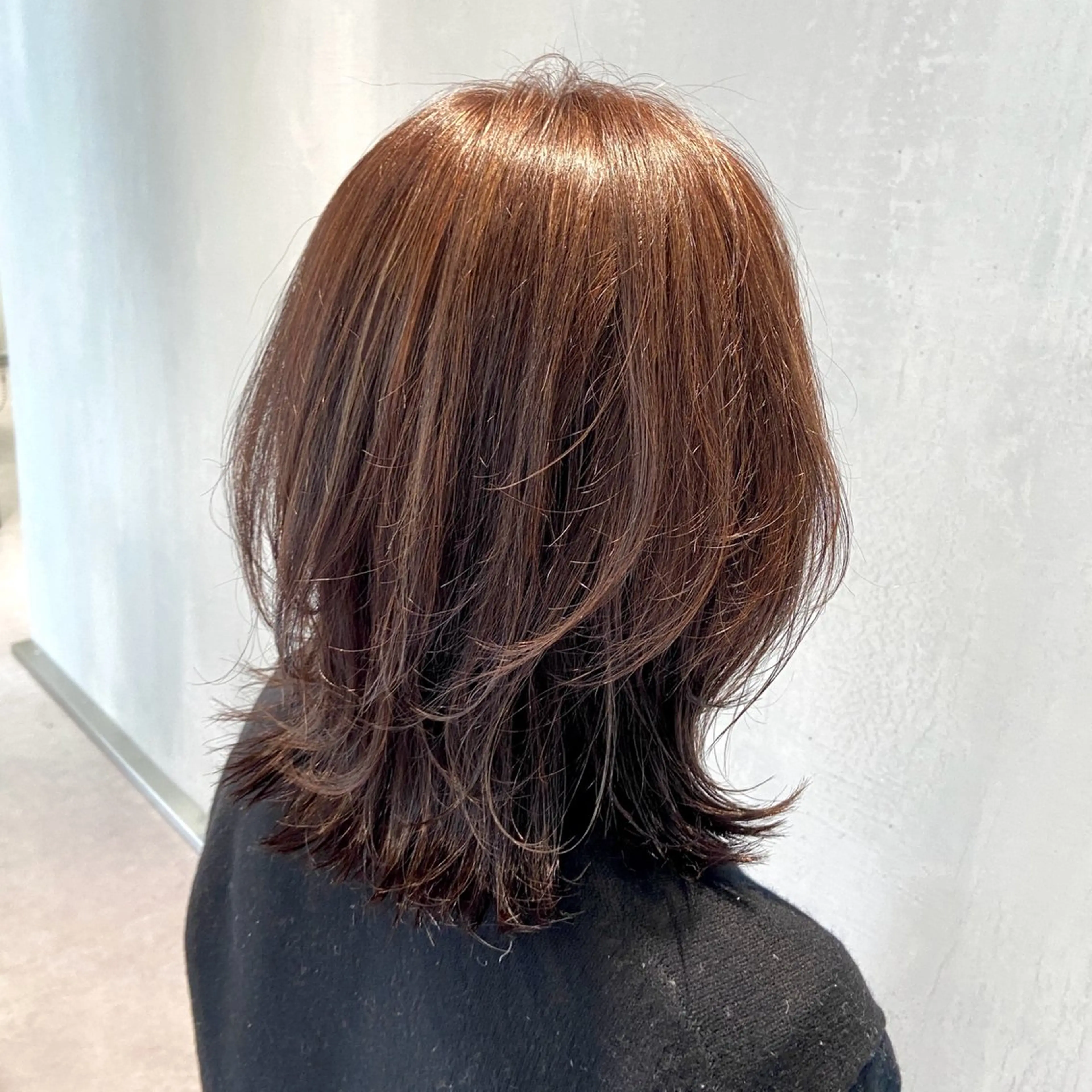 セミロング ハイライト カット ヘアカラー トリートメント ヘッドスパ matka白髪ぼかし 大人ヘア/KEIKOのヘアスタイル