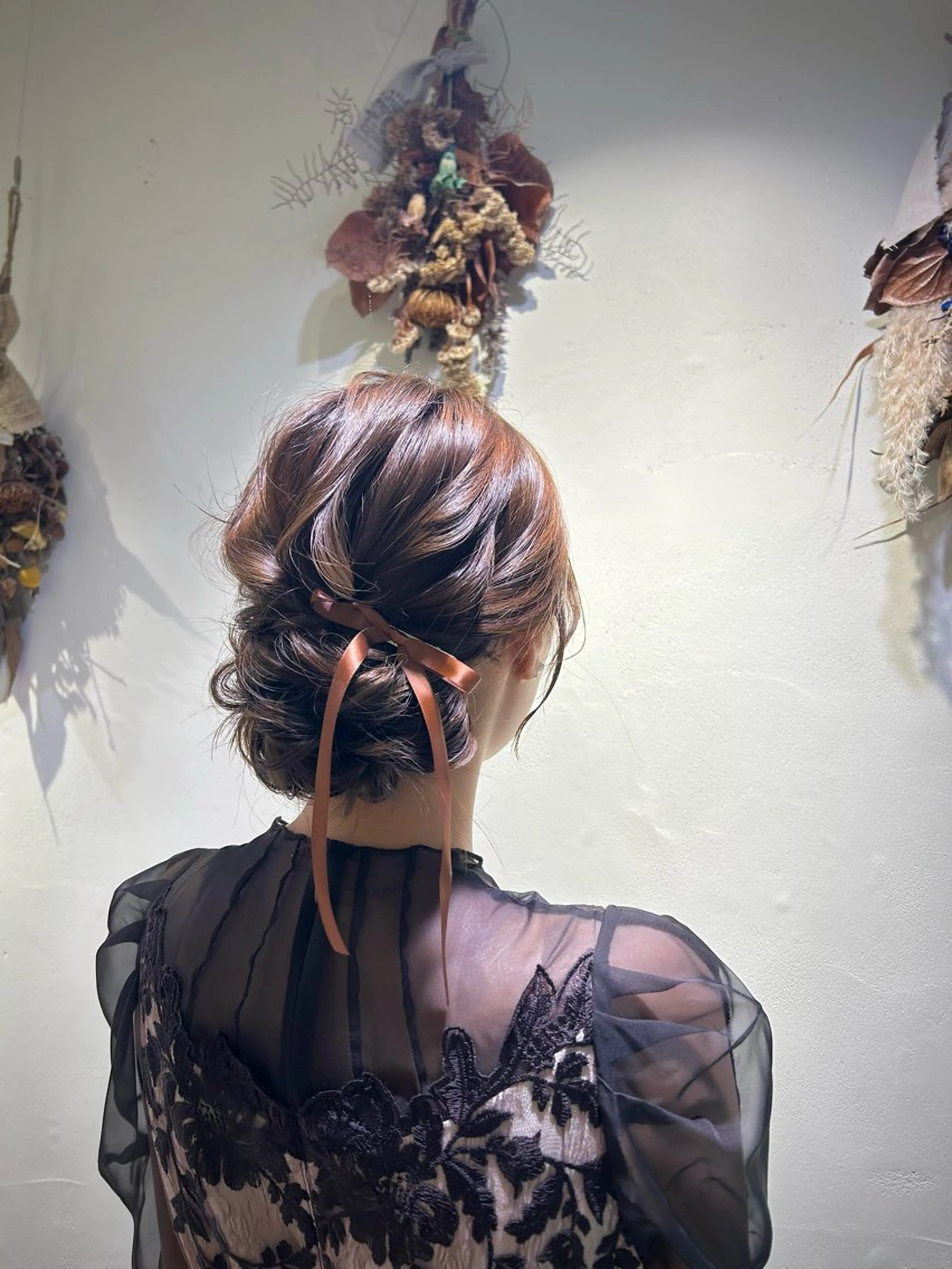 ヘアアレンジ ヘアセット 暖色カラー/アレンジ /束間まつげ🌼のヘアスタイル