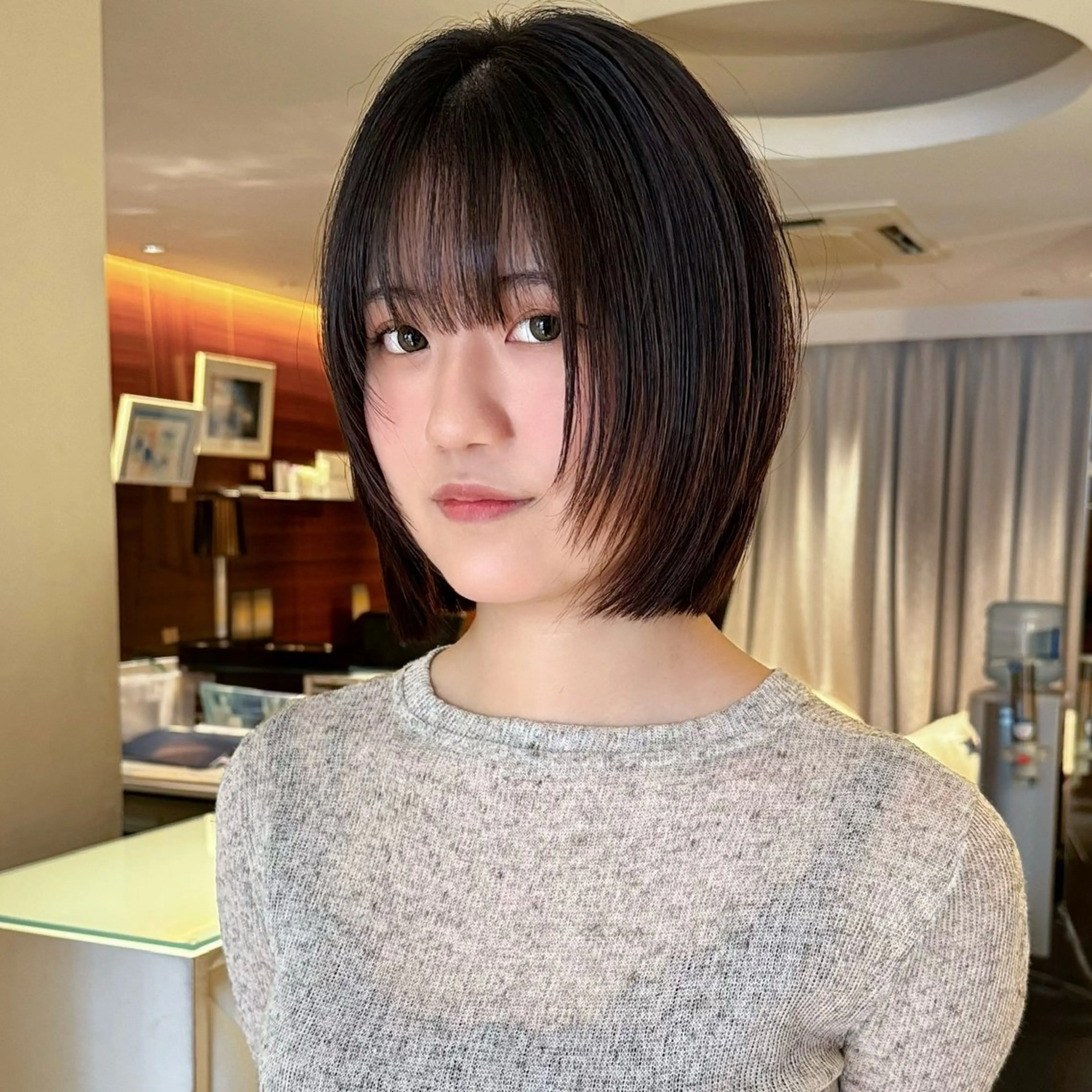 ショート ボブレイヤー ボブ レイヤーカット モデル募集/山田蓮/ レイヤーボブのヘアスタイル