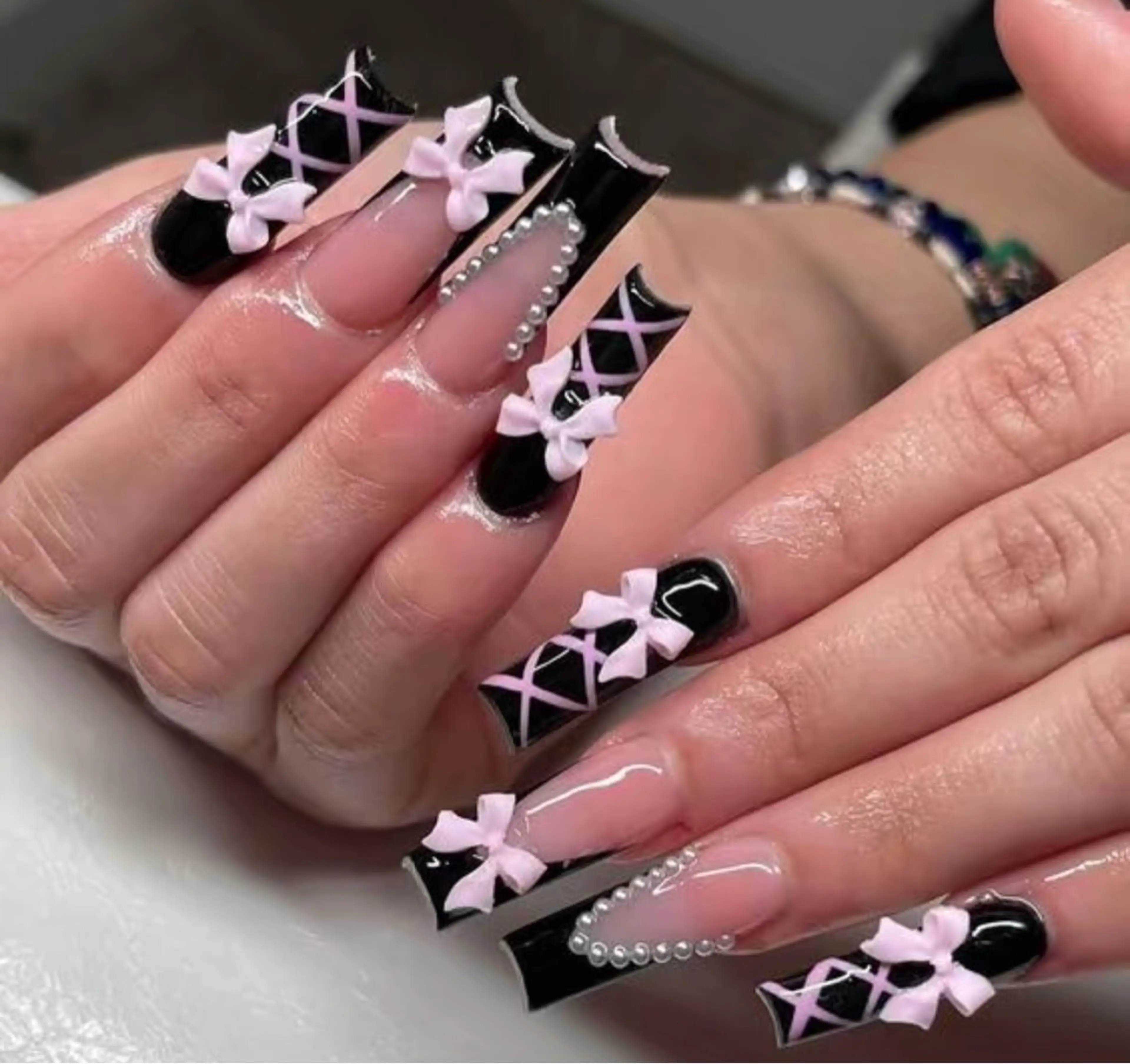 ネイル アートネイル オーロラネイル チークネイル フレンチネイル ガラスフレンチ 🎀🎀YooLi Nail Salonのネイルデザイン