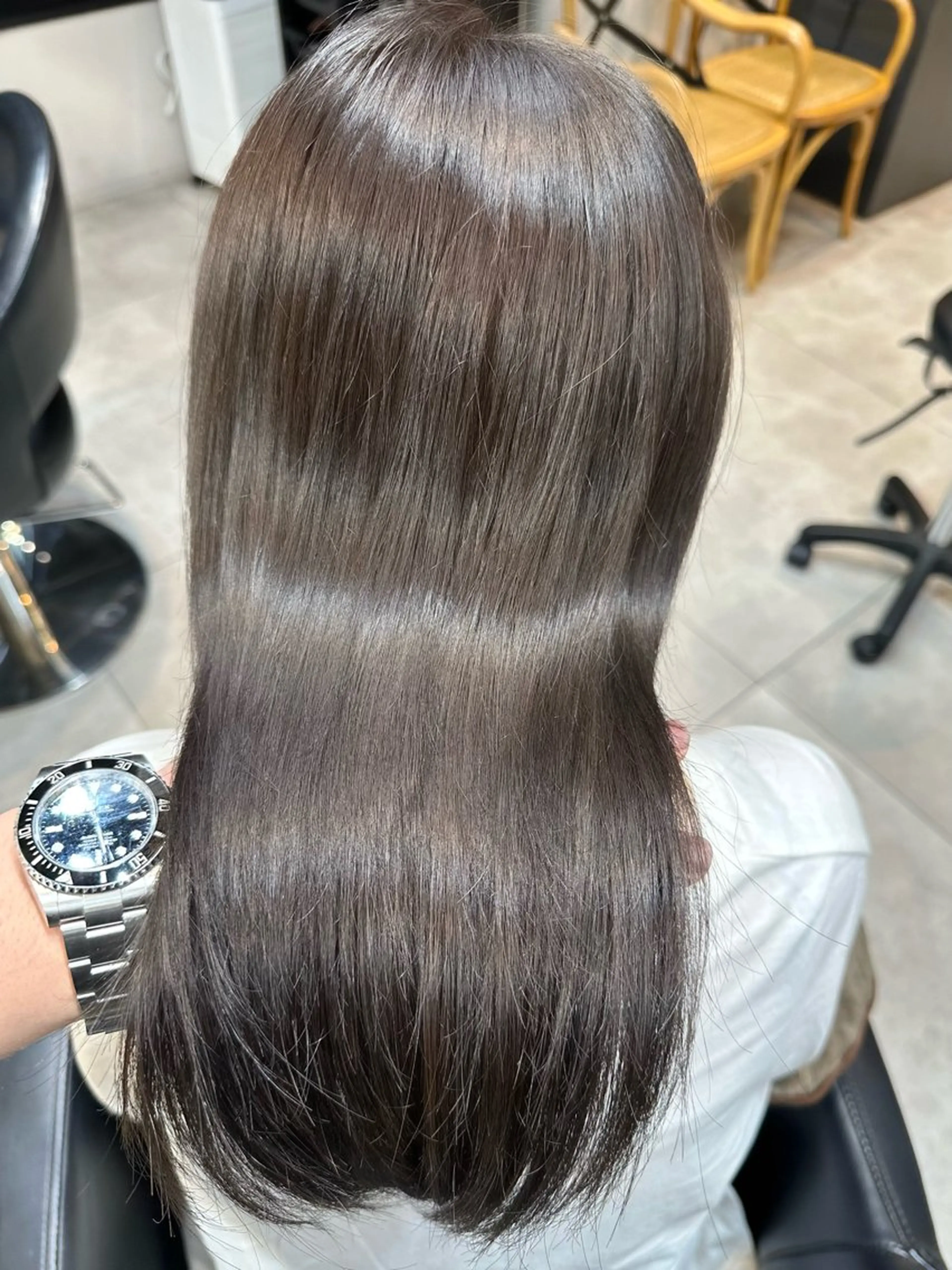 ミディアム アイスグレージュ カット ヘアカラー トリートメント ✨透明感カラー/縮毛 恵比寿HAYATO✨のヘアスタイル