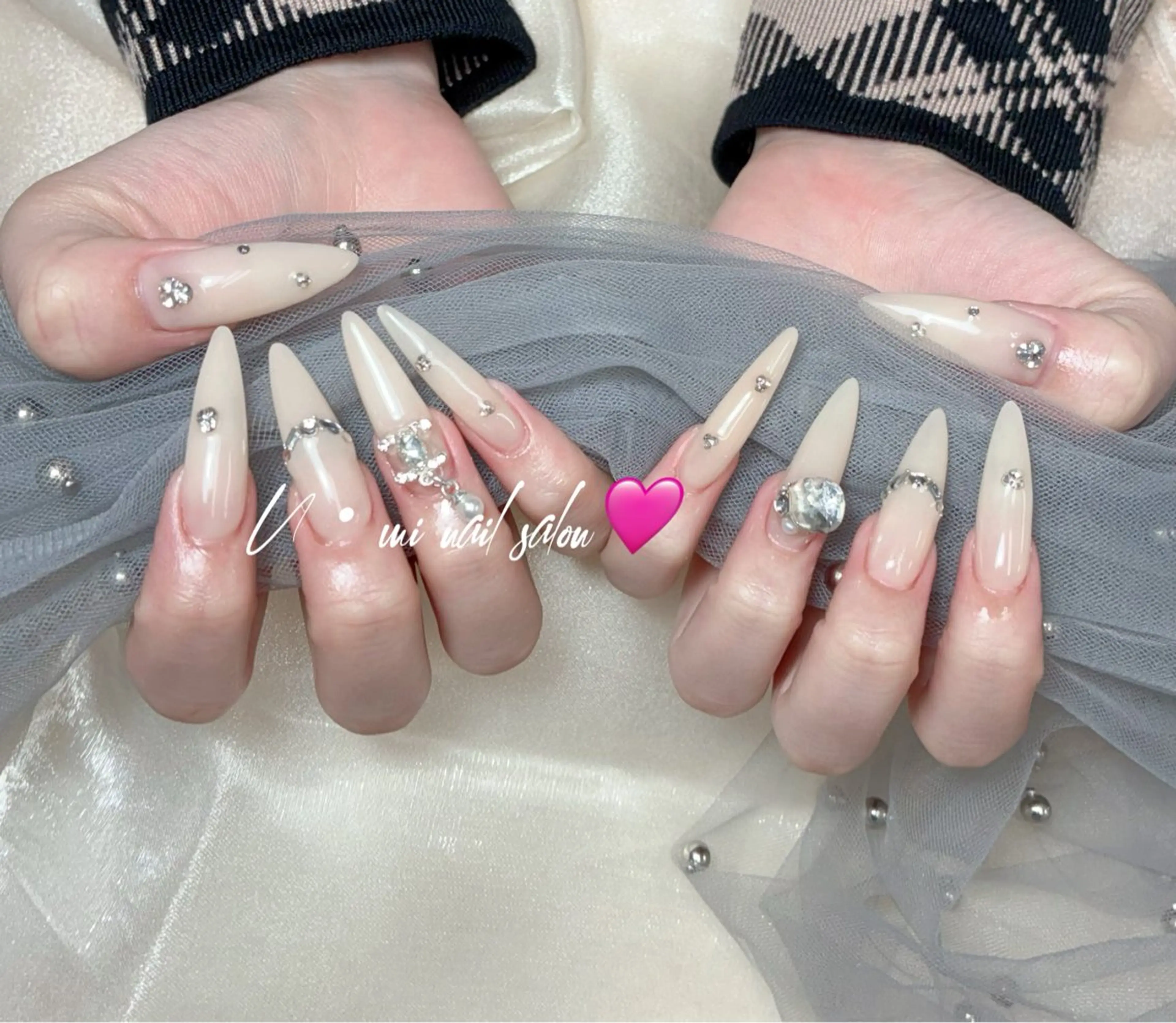 ネイル 長さ出し 持ち込み ネイルチップ U·Mi nail salon所属・U·MI 上野御徒町店のネイルデザイン