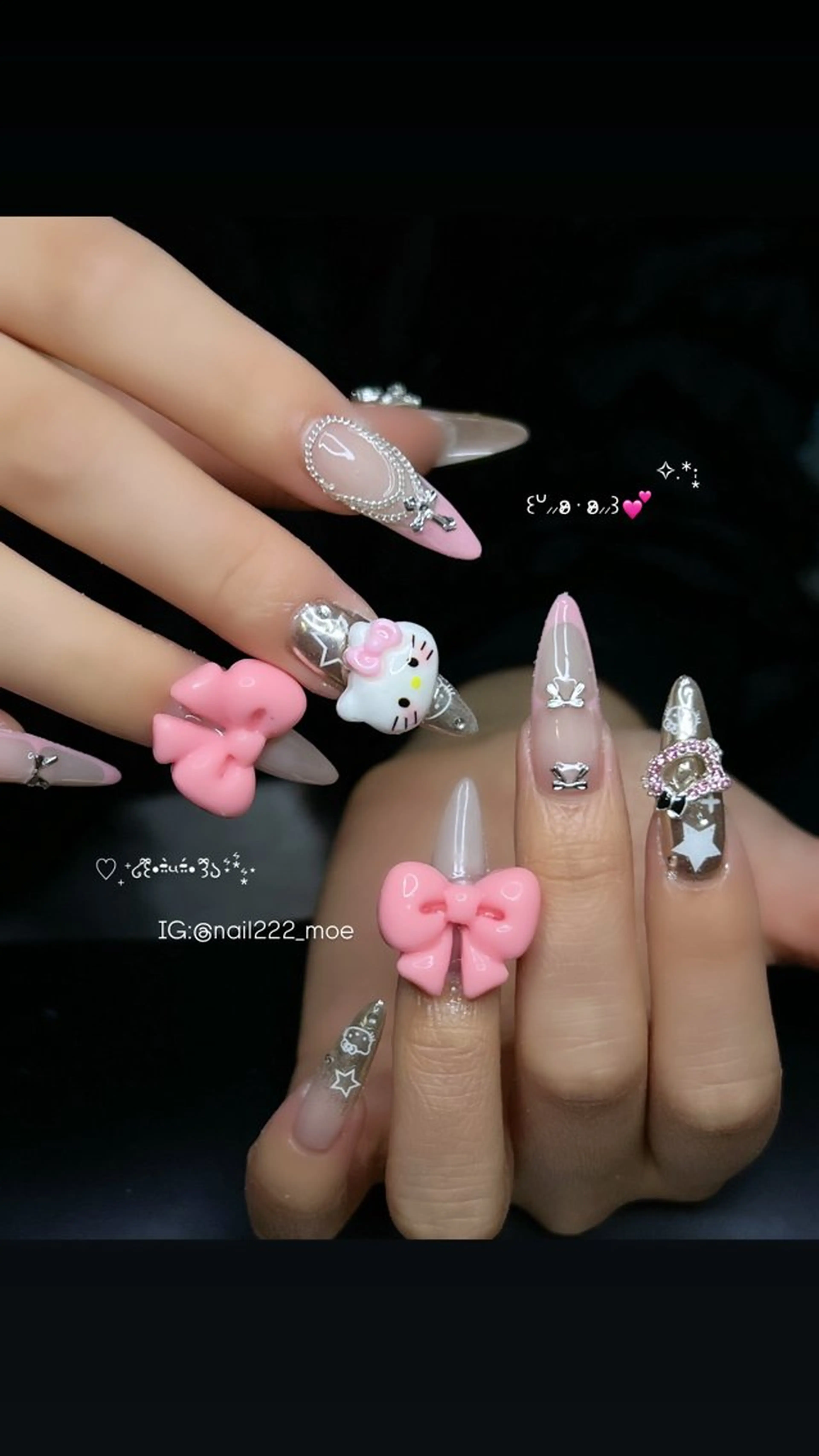 ネイル ワンホンネイル ⟡.*222⋰˚☆ MöEのネイルデザイン