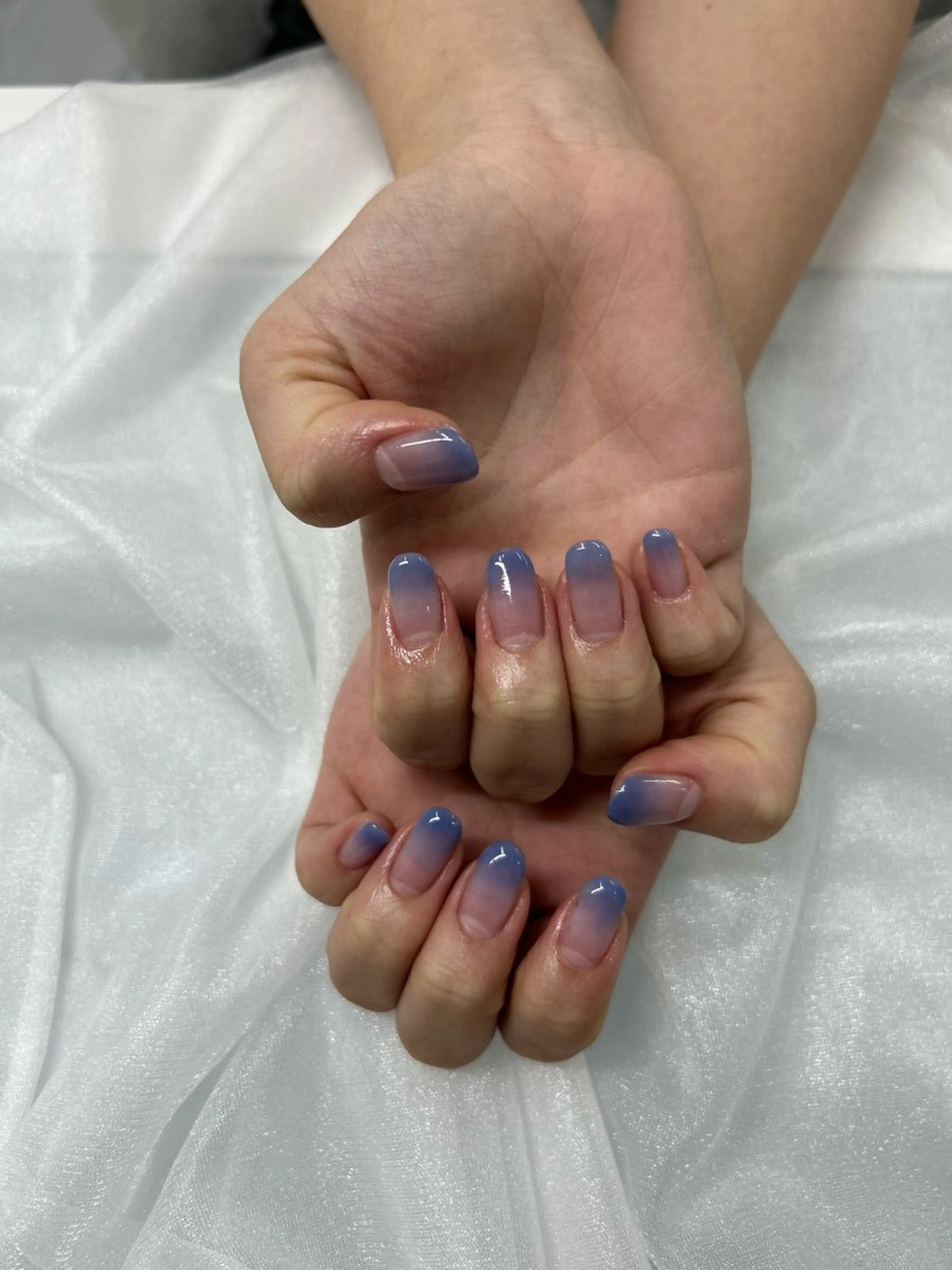 ネイル ブルー 加藤 楓子のネイルデザイン