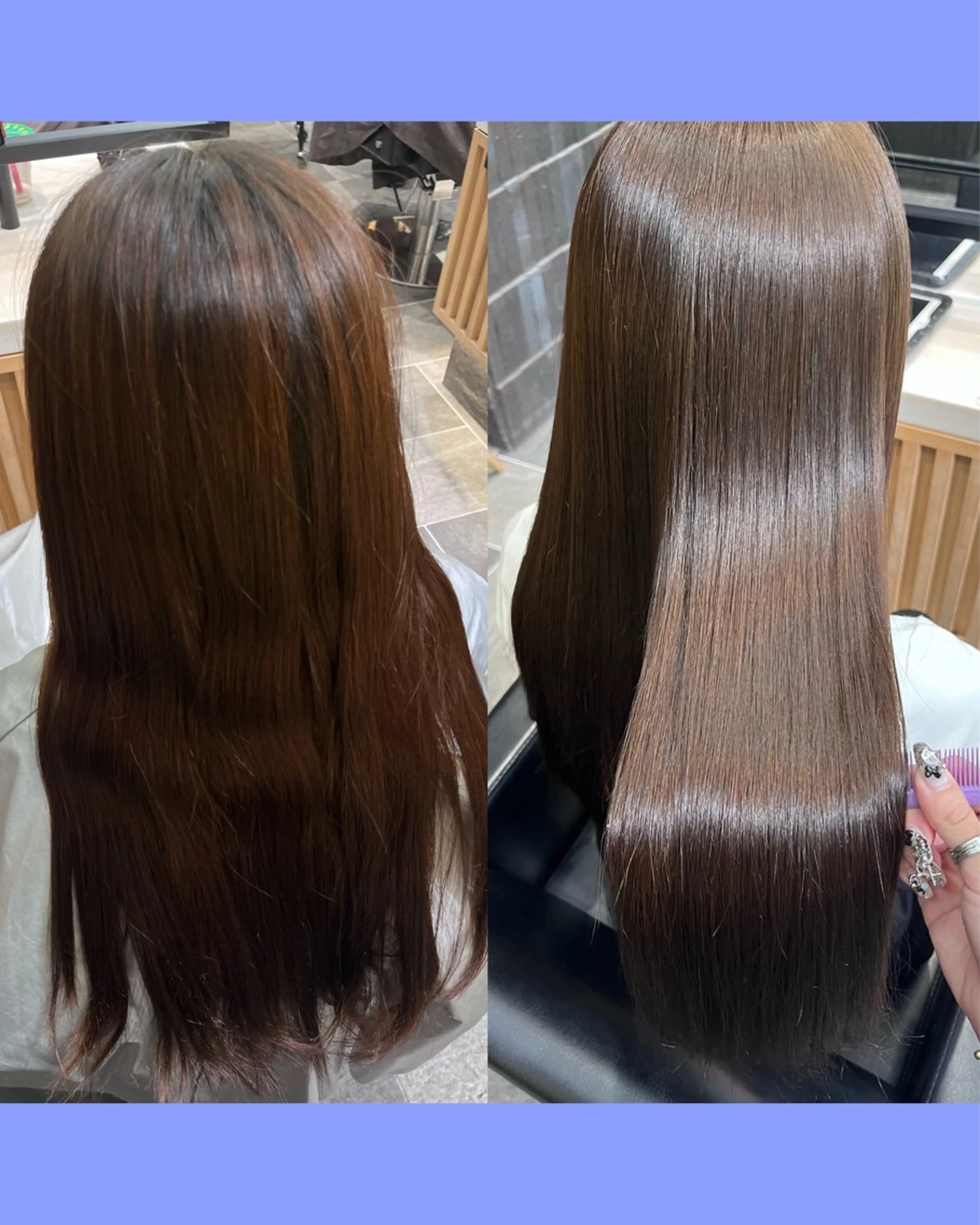 ロング 縮毛矯正 カット ヘアカラー 縮毛矯正 トリートメント LATTE所属・𝑺𝒂𝒌𝒊 🩶マンツーマン施術のヘアスタイル