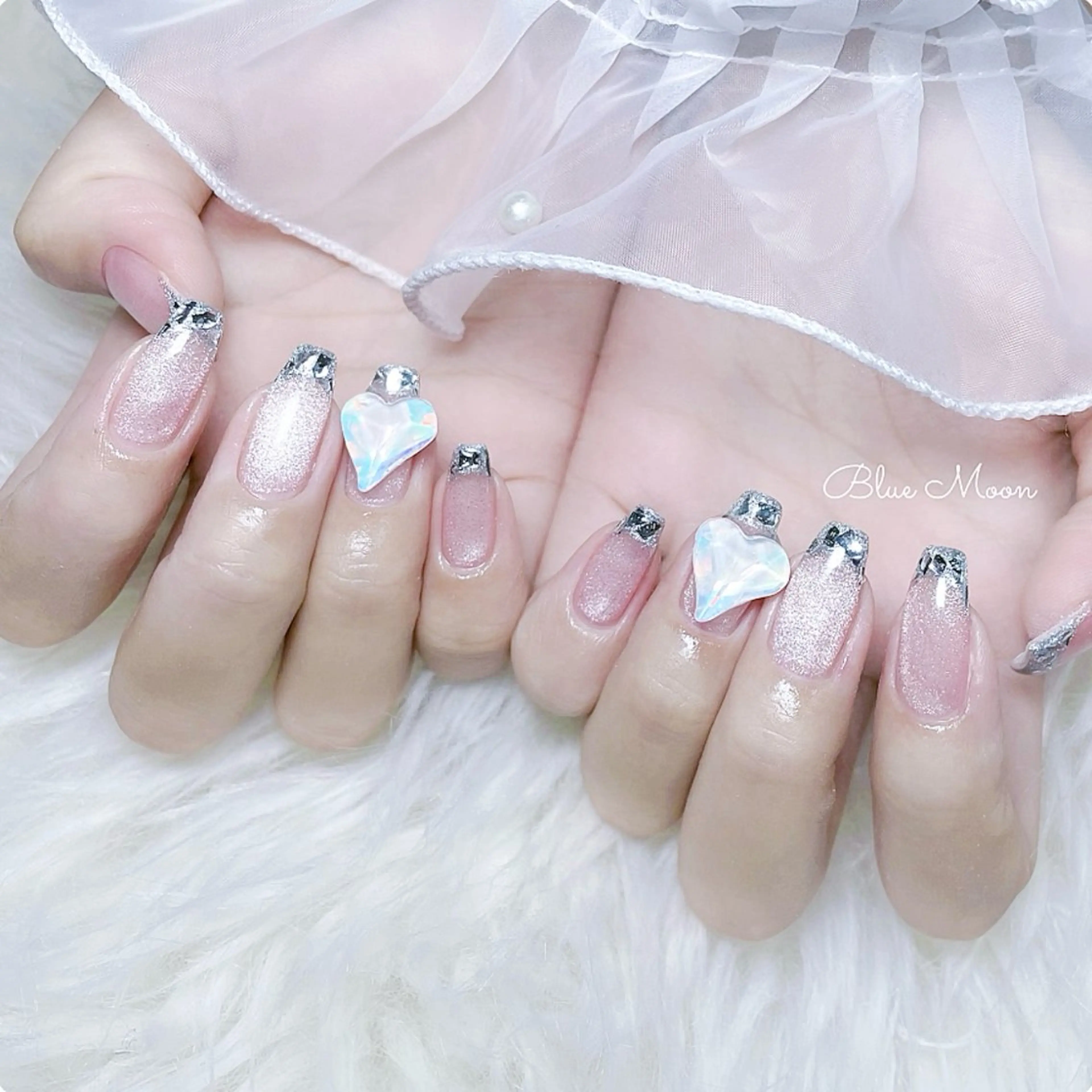 ネイル ハート ハンドネイル フットネイル ハンドケア nail salon Blue Moonのネイルデザイン