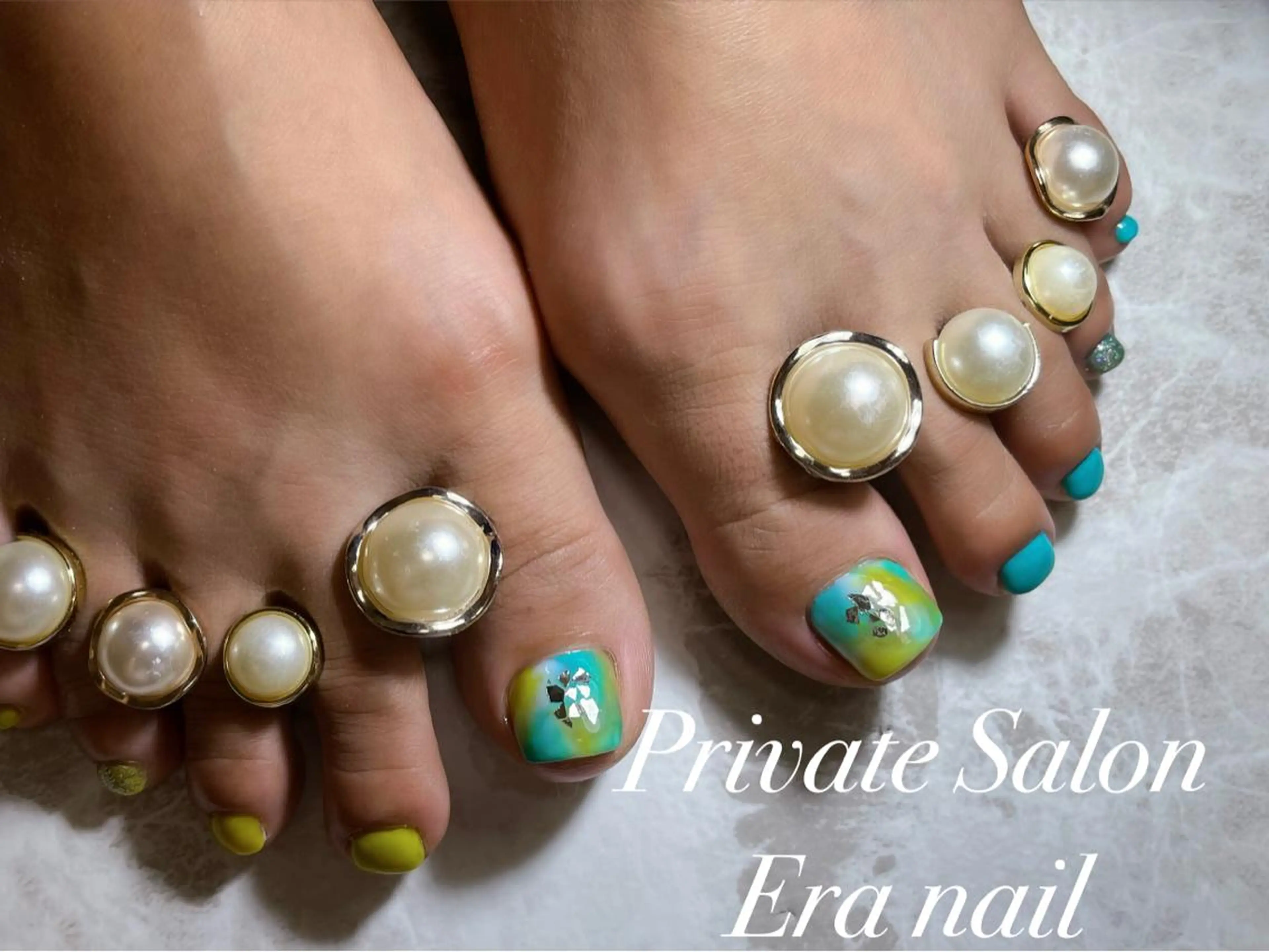 ネイル フットネイル シンプルネイル フットネイル Era nailのネイルデザイン