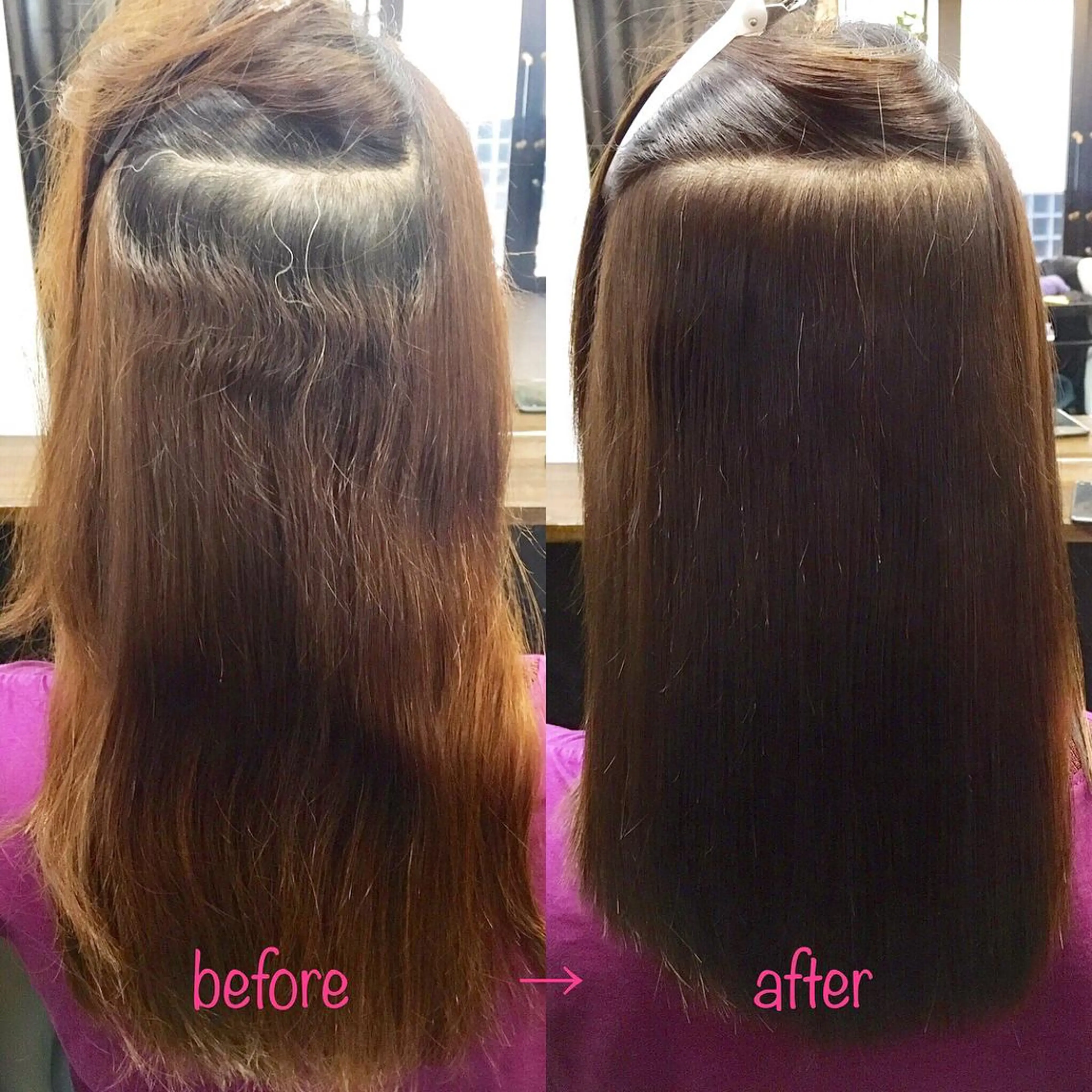 セミロング 縮毛矯正&髪質改善 MAILHAIRのヘアスタイル