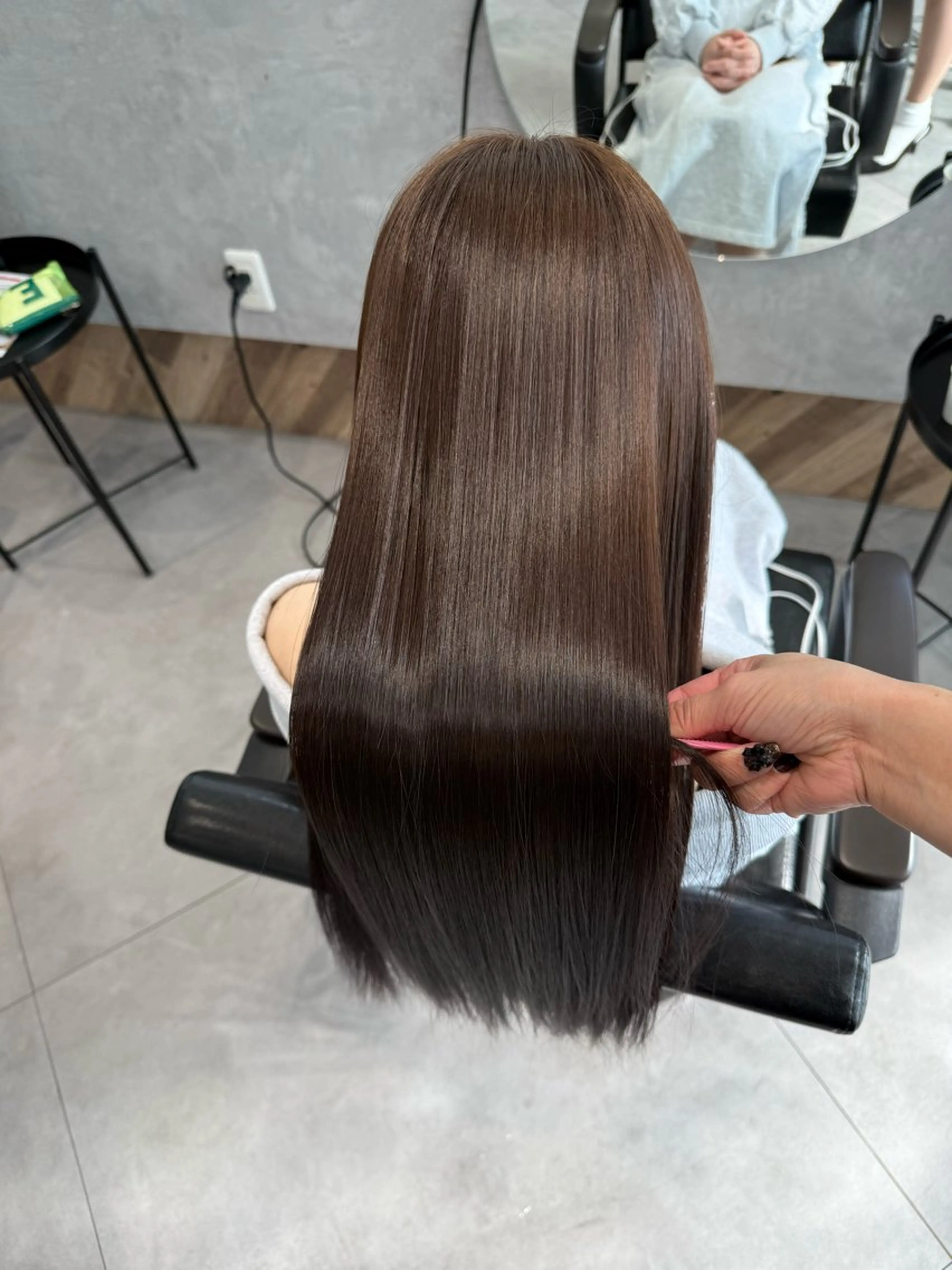 ロング 縮毛矯正 トリートメント ヘアカラー トリートメント 柴田樹/大人可愛い 艶髪カラー/髪質改善のヘアスタイル