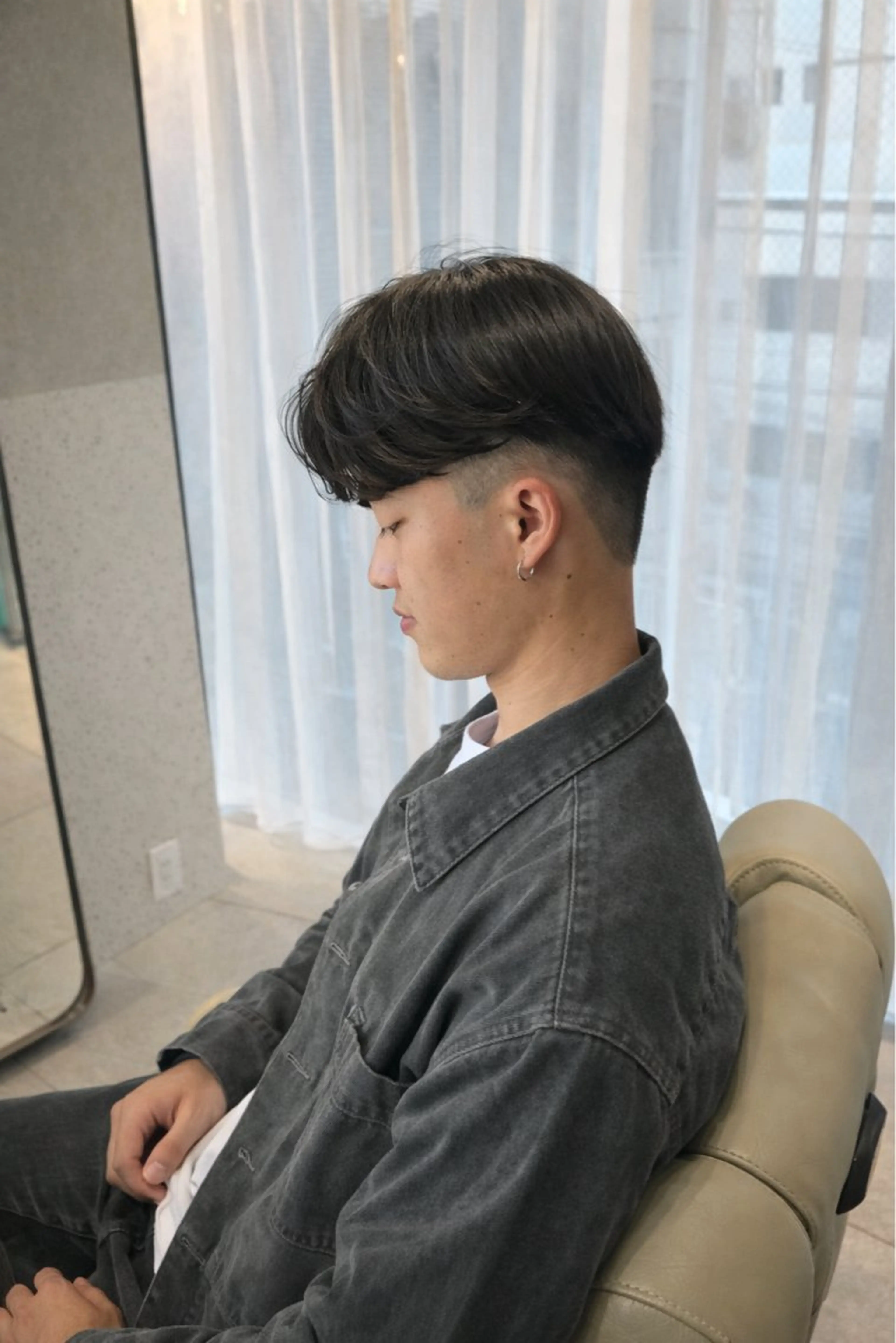 メンズ カット パーマ トリートメント ニュアンスパーマ／ レイヤー／茶屋町のヘアスタイル