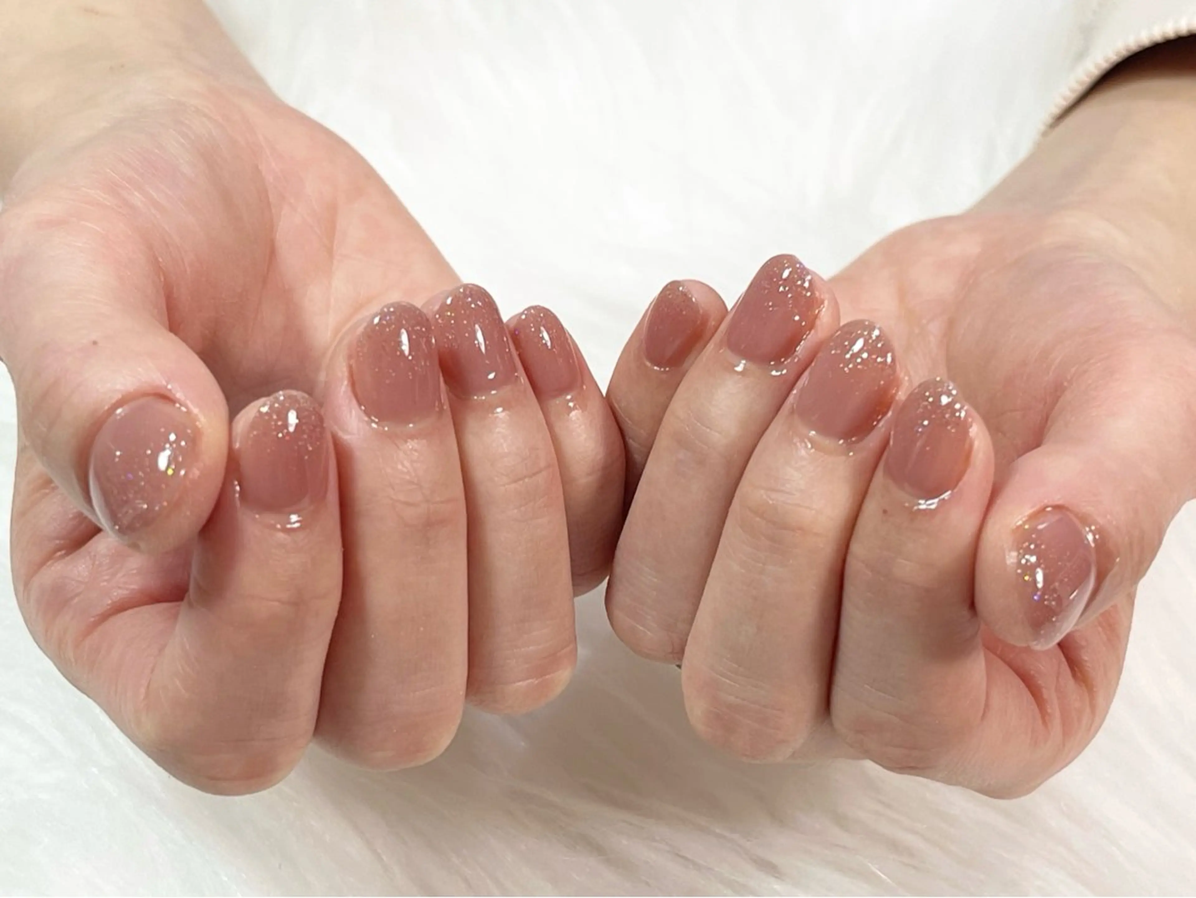 ネイル フラッシュネイル ラメ(グリッター) ワンカラーネイル nail salon Belle＊makoのネイルデザイン