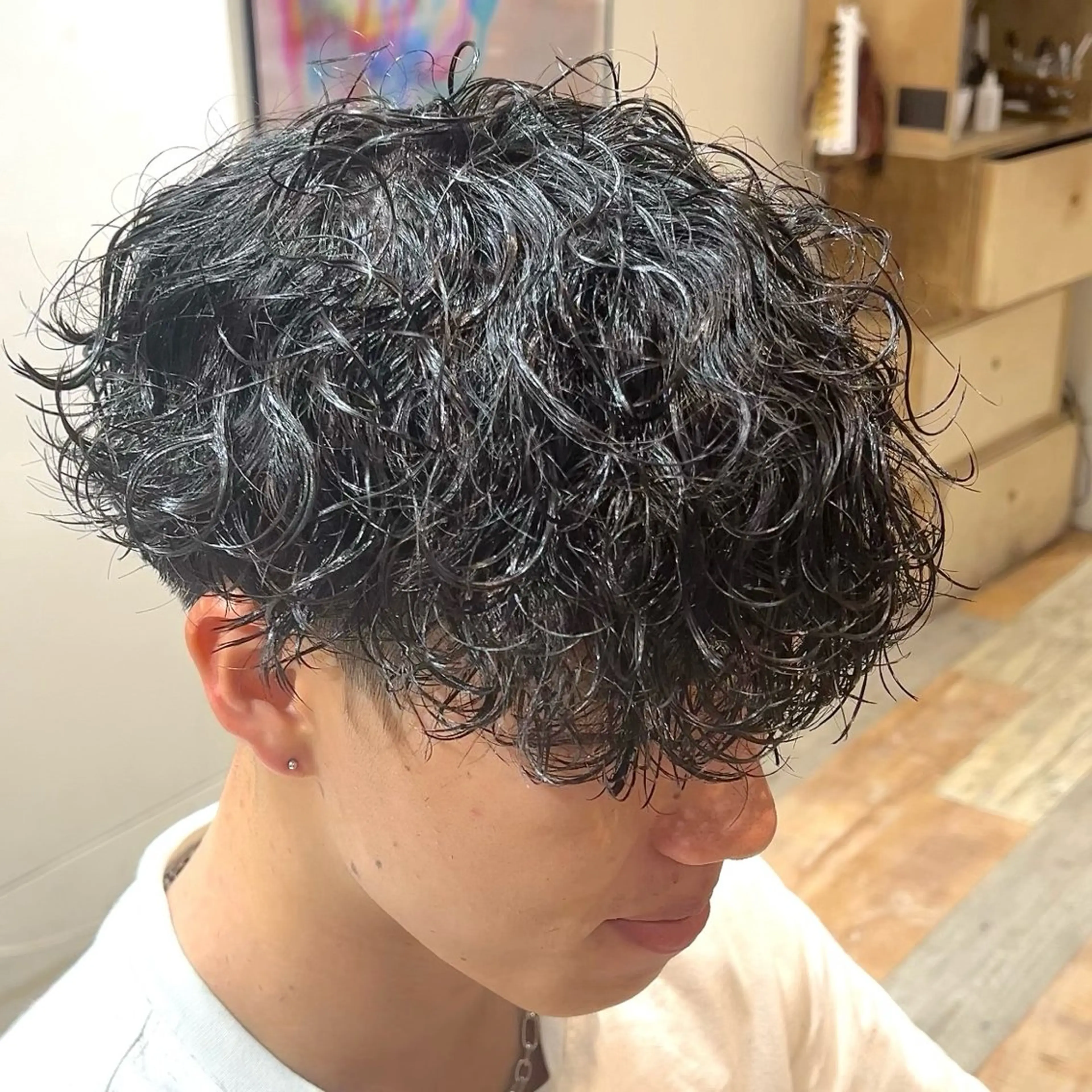パーマ メンズ カット パーマ 髪質改善艶髪 特化アユム🔥のヘアスタイル