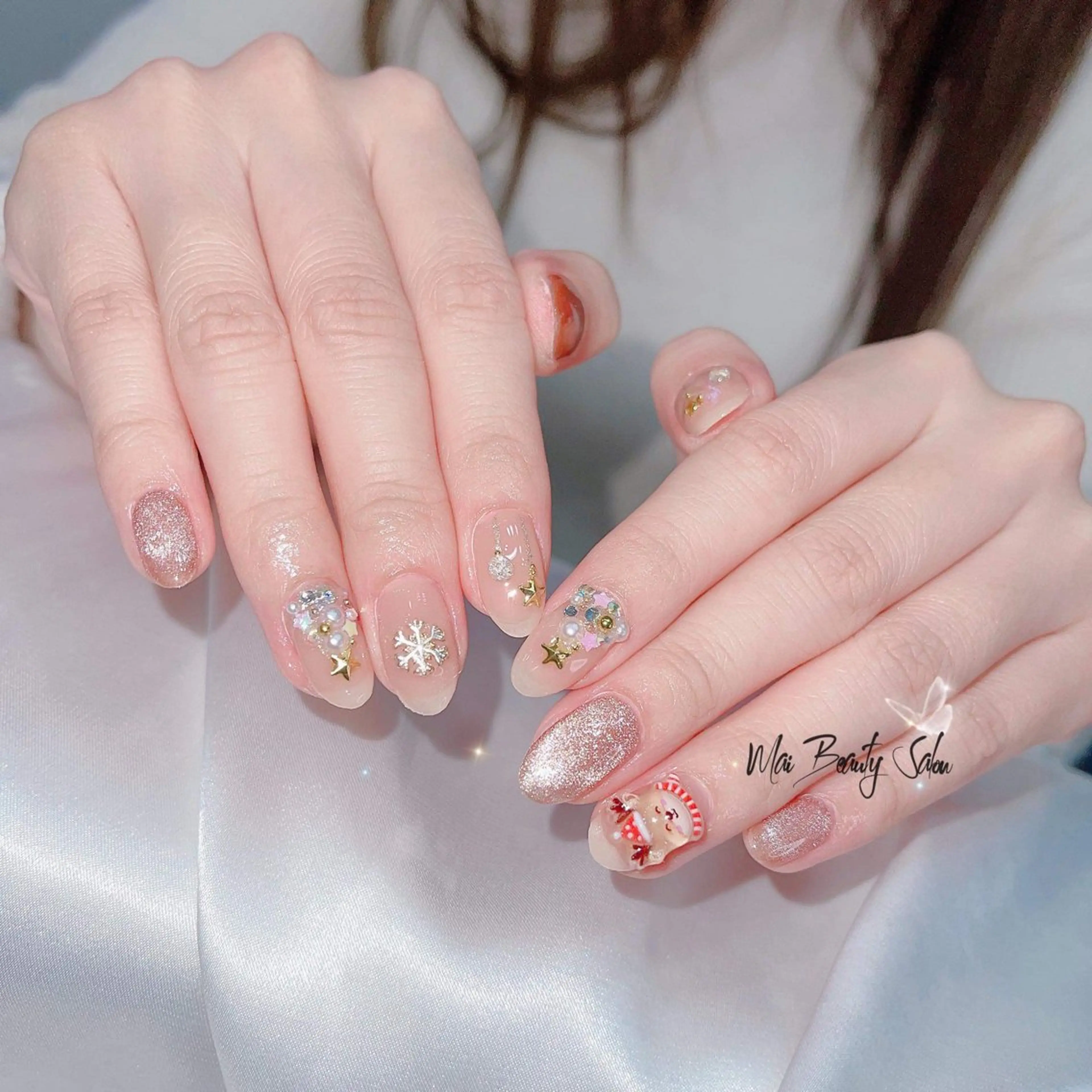 ネイル チークネイル ジェルネイル 韓国ネイル マグネットネイル パラジェル MaiBeauty To  Toのネイルデザイン